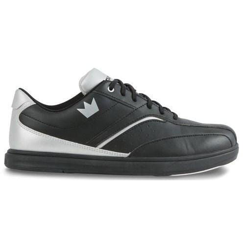 Brunswick Men's Vapor Bowling Shoes - Black/Silver - Lightweight Performance Shoes for Competitive Bowlers - Perfect for League Play and Tournament Bowling