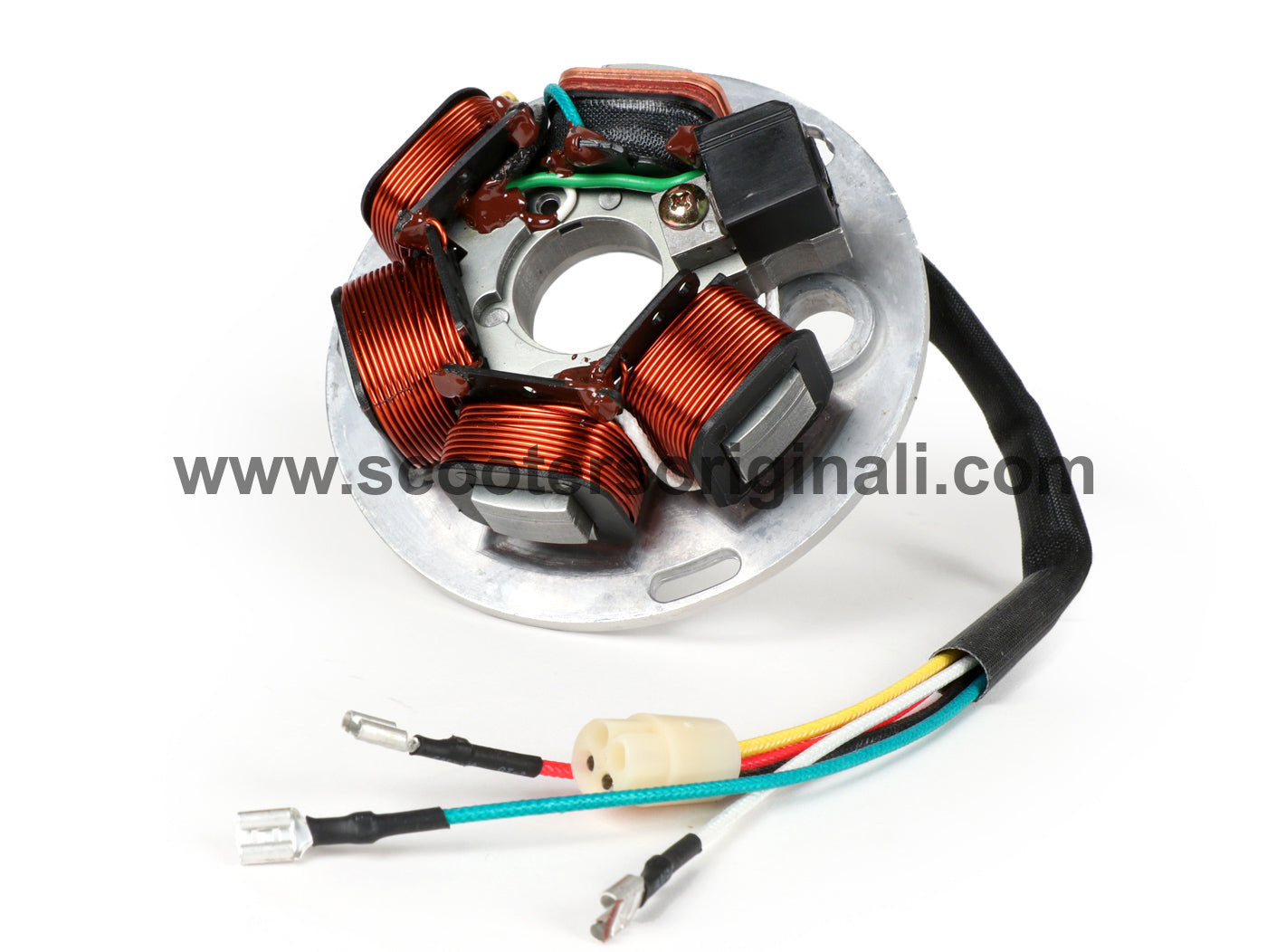 Original Vespa Electronic Ignition Stator V2.5 Silicone for PX Models 1984-2011 (5 Wires) - BGM Genuine OEM Part - Perfect for Scooter Repair & Engine Performance Upgrade
