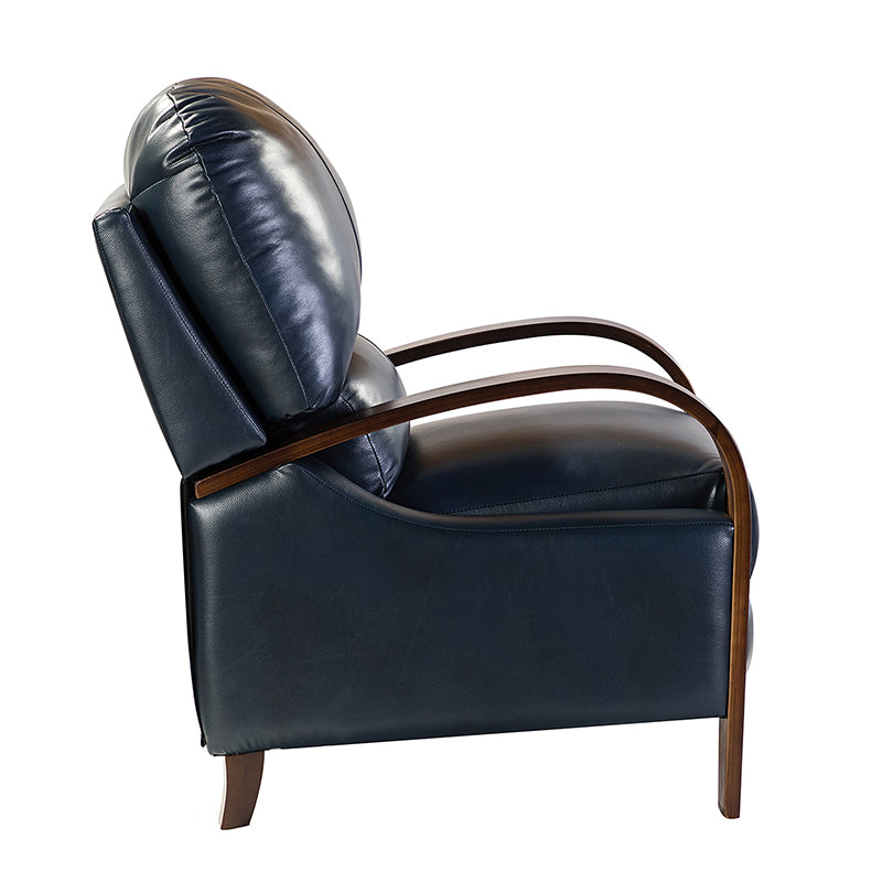 Melissa Genuine Leather Manual Recliner Chair - Handcrafted Full Grain Leather Living Room Recliner with Smooth Manual Mechanism, Perfect for Home Theater, Gaming, and Relaxation