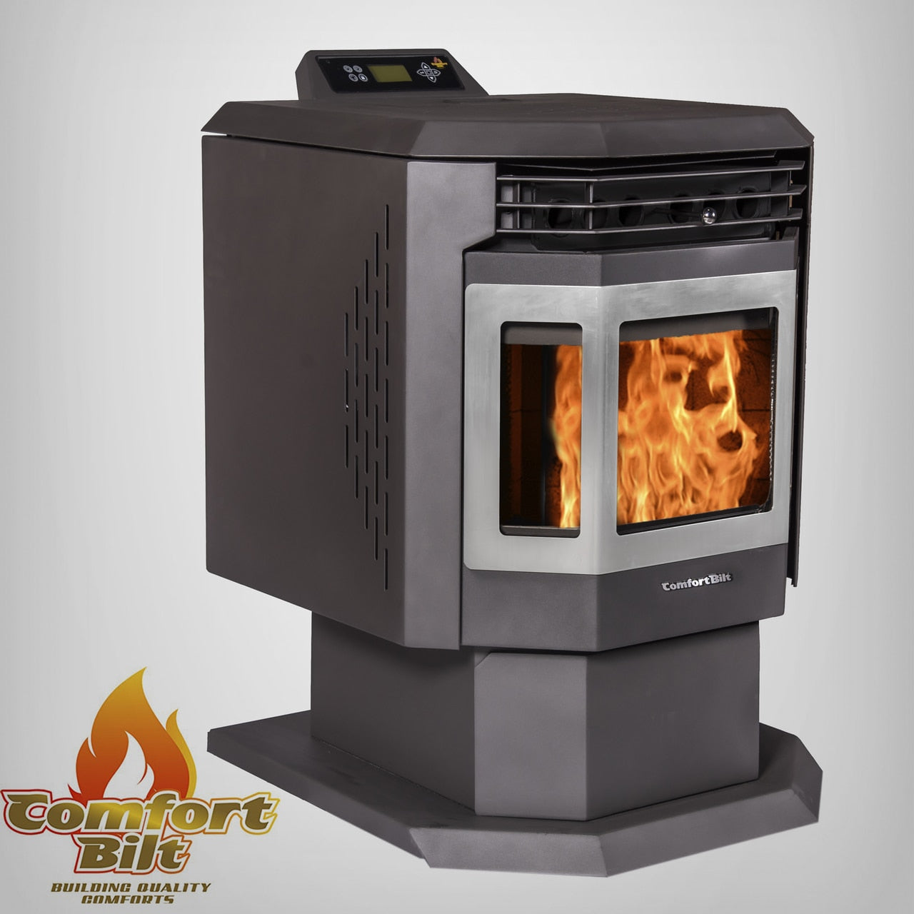ComfortBilt HP21 SS Pellet Stove with Stainless Steel Trim - Efficient Home Heating for Living Rooms, Cabins & Outdoor Spaces