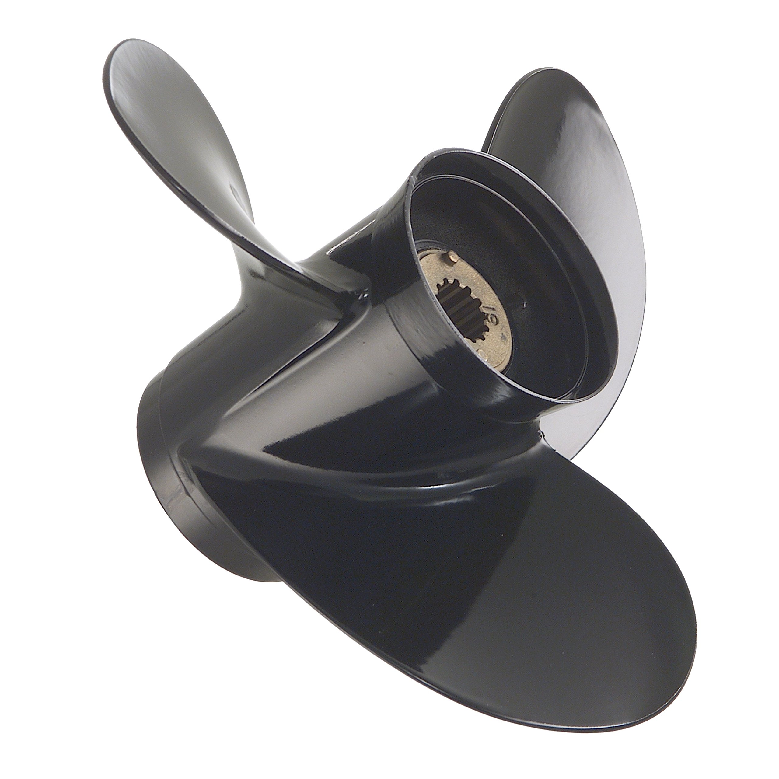 Quicksilver Black Diamond 3-Blade Aluminum Boat Propeller - Compatible with Yamaha, Honda, Evinrude & Johnson Outboard Motors - Perfect for Fishing, Watersports & Marine Adventures