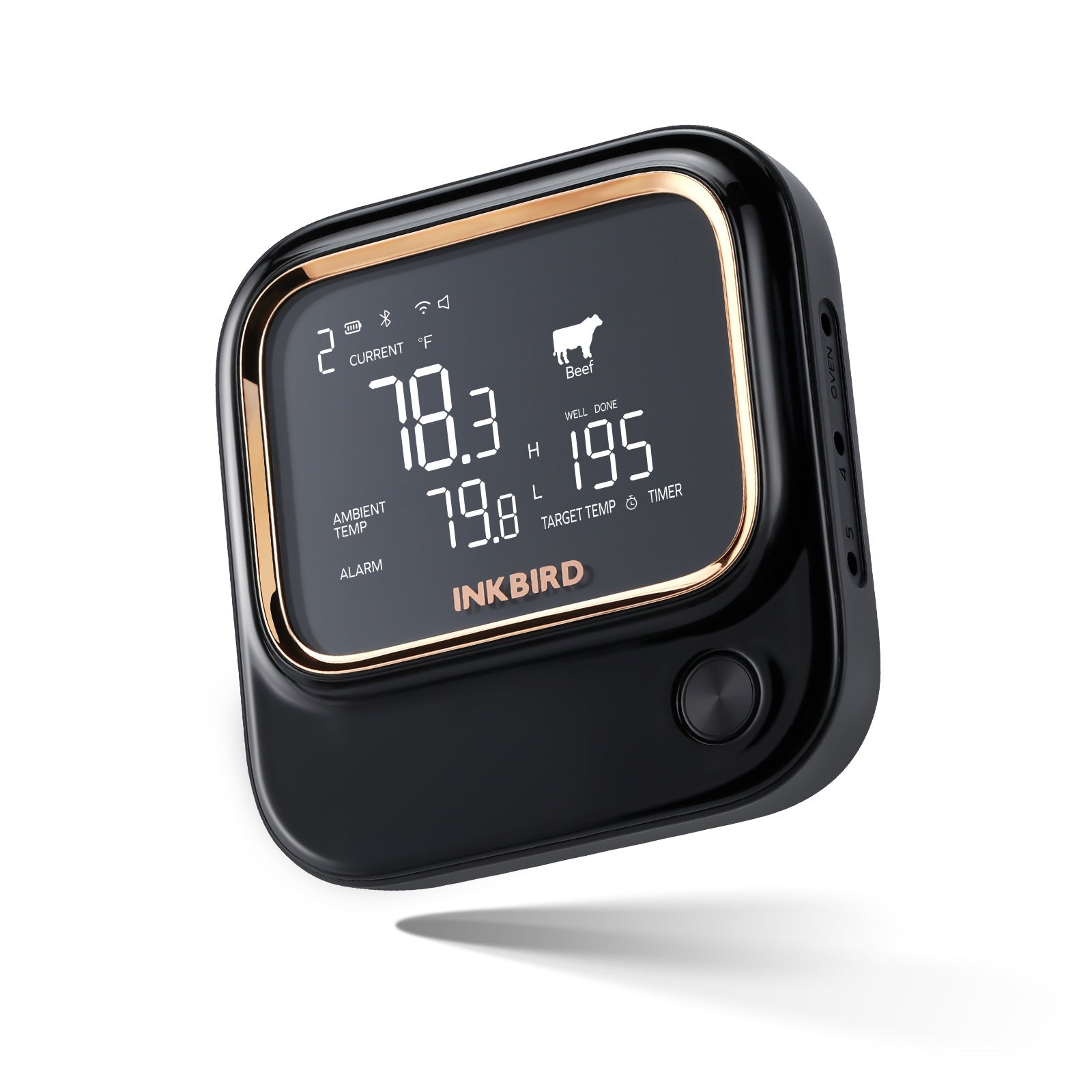 2.4GHz WiFi & Bluetooth Smart Meat Thermometer IBT-26S - Wireless BBQ Grill Temperature Monitor for Smoker, Oven, Kitchen Cooking - Perfect for Grilling, Smoking, Baking & Sous Vide