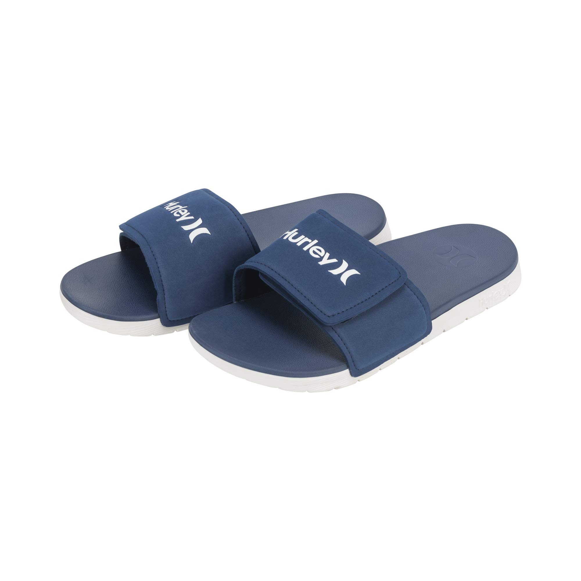 Hurley Men's Peak Velcro Slide Sandal - Comfortable Beach & Pool Slides for Summer | Waterproof Outdoor Sandals for Walking, Travel, and Casual Wear