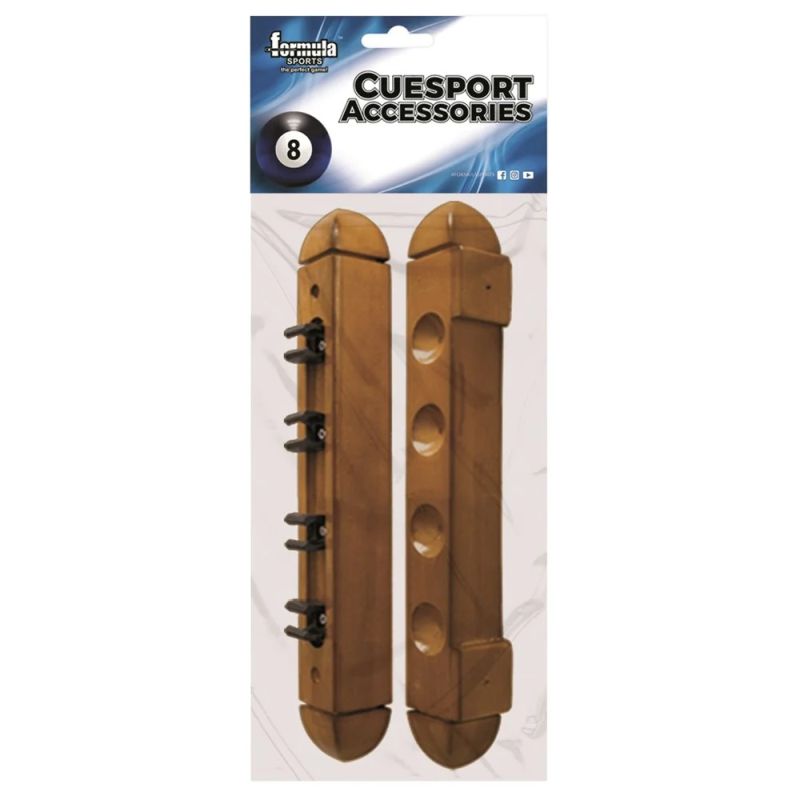 Formula 8 Cue Clip Wall Rack - Premium Billiard Pool Cue Holder for Home Game Room, Bar & Man Cave Organization - Perfect for Pool Stick Storage & Display