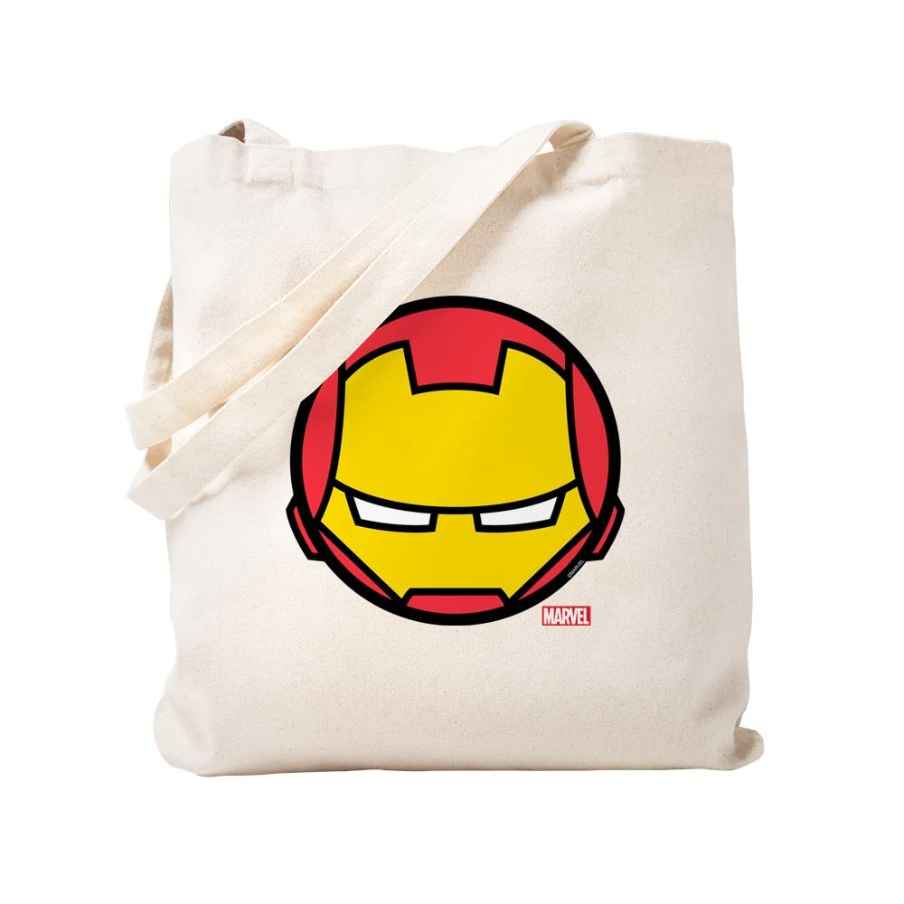Marvel Iron Man Icon Tote Bag - Natural Canvas Reusable Shopping Bag for Groceries, Beach & Comic Con Events | Eco-Friendly Superhero Gift for Fans