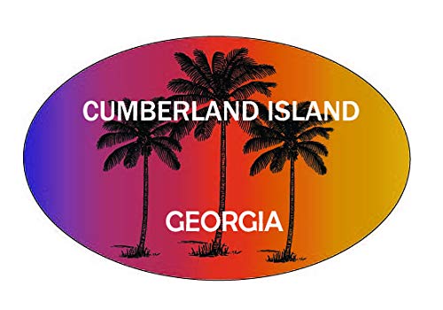 Cumberland Island Georgia Souvenir - Trendy Oval Decal for Cars, Laptops & Water Bottles | Perfect Travel Gift & Coastal Decor