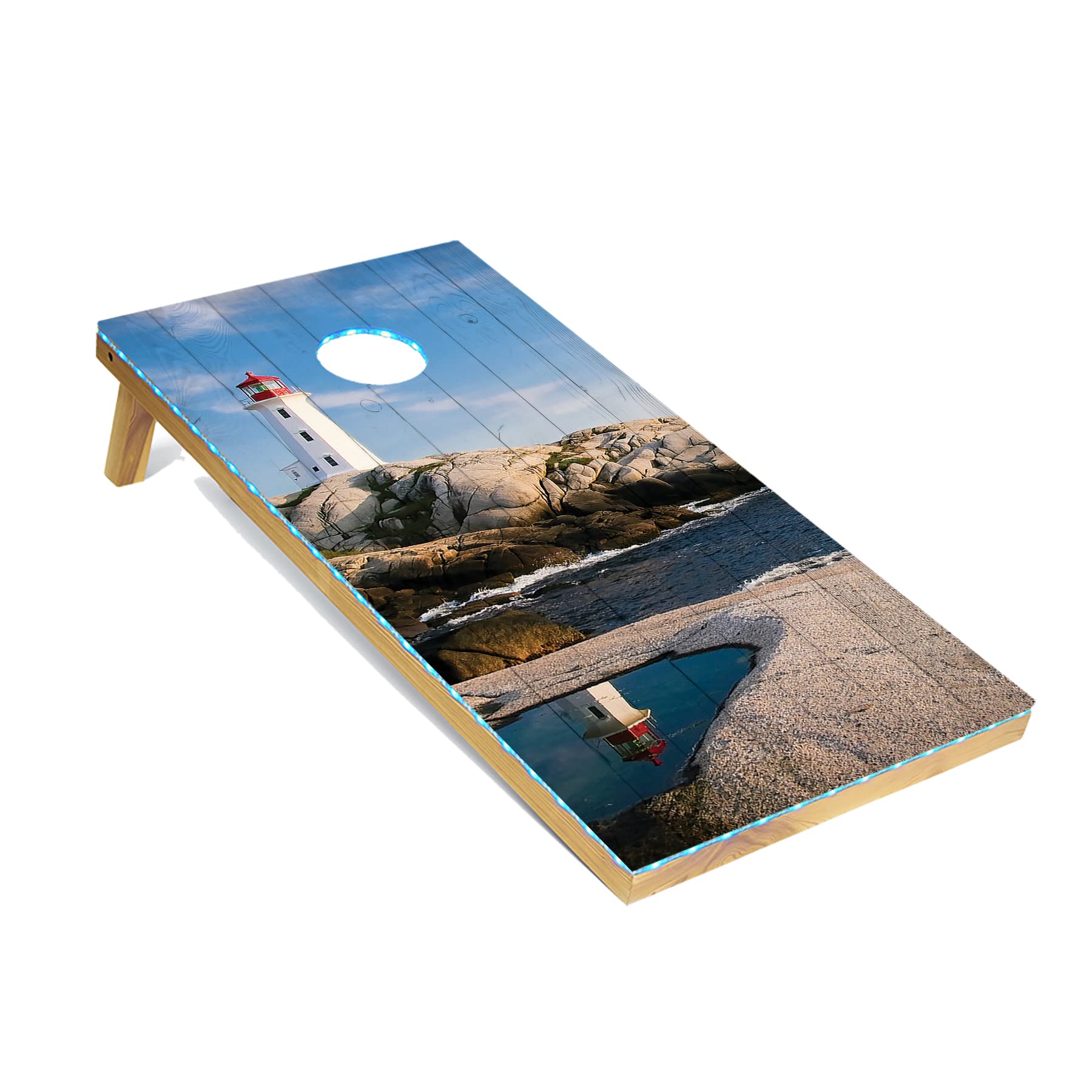 Premium Cornhole Game Set with 8 Bean Bags & Carry Case - Regulation 4'x2' Corn Hole Boards for Backyard, Tailgate & Tournament Play - Lightweight & Durable with Optional LED Lights for Night Games - Perfect for Parties, BBQs, Camping & Outdoor Fun