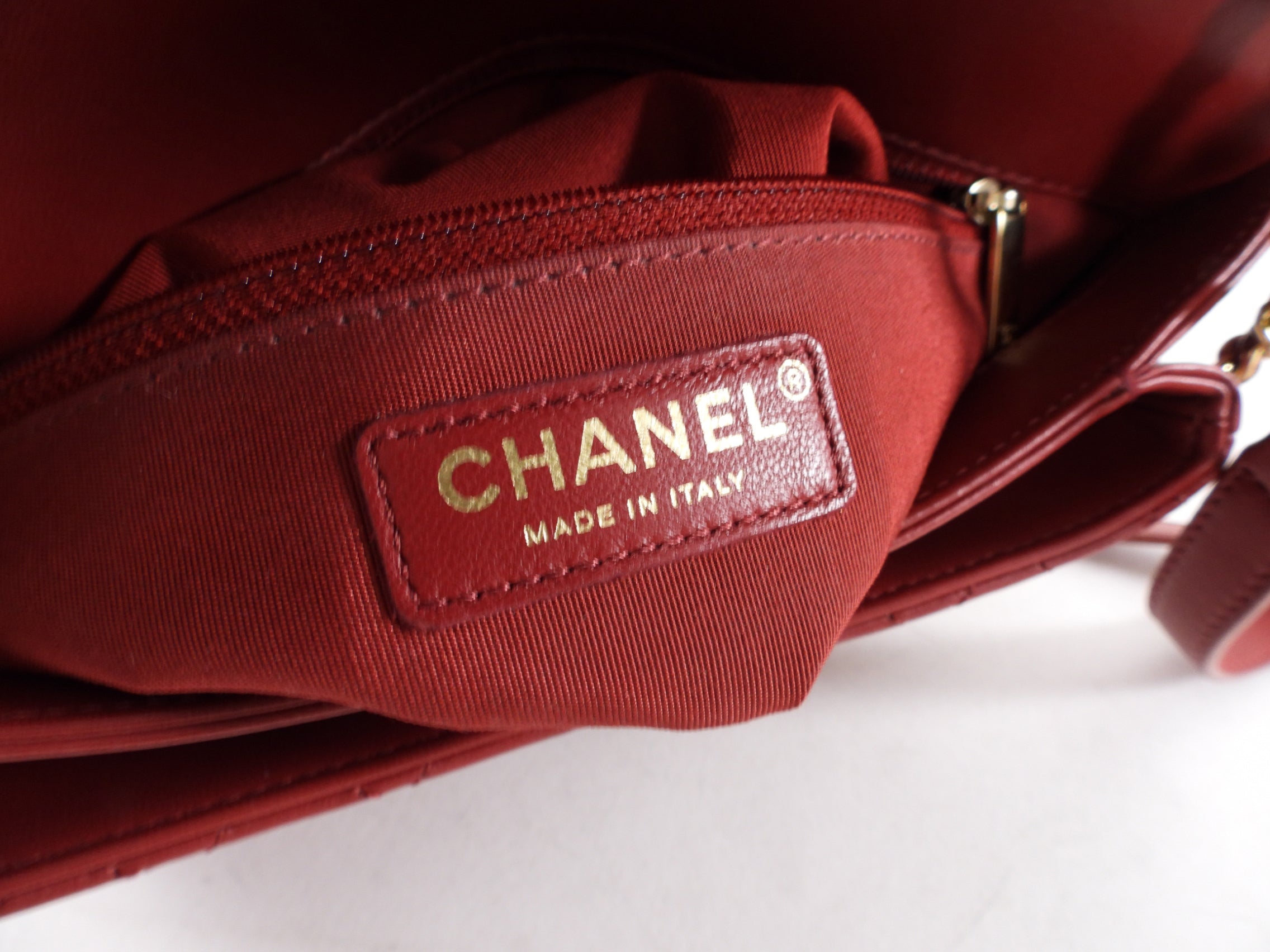 Chanel Red Leather Chain Around Two-Way Flap Shoulder Bag - Luxury Handbag for Women, Perfect for Evening Parties & Date Nights
