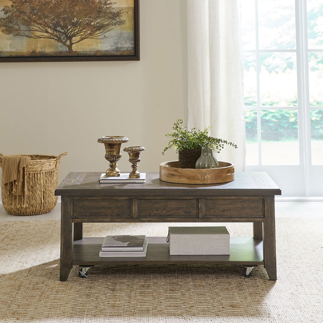 Paradise Valley Lift Top Coffee Table with Storage - Modern Convertible Cocktail Table for Living Room, Office & Small Spaces - Perfect for Entertaining, Working & Relaxing