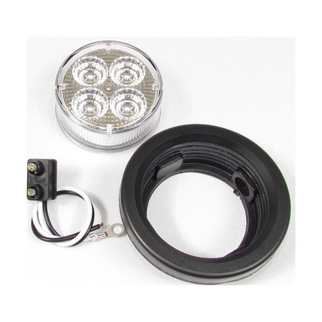 Fortpro 2.5 Inch Round Clearance Marker LED Light with 4 LEDs - Durable Truck & Trailer Side Marker Lights for Enhanced Visibility & Safety