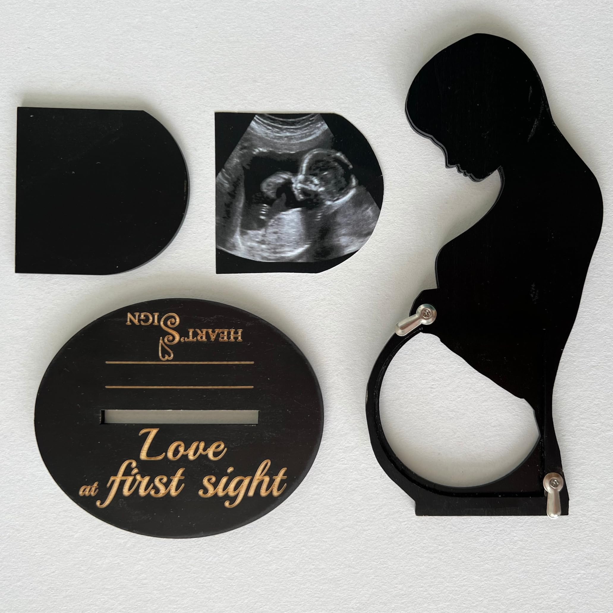 Heart's Sign Ultrasound Frame - Unique Pregnancy Gift for Expecting Moms, Pregnant Wife & Parents-to-Be | Perfect Sonogram Keepsake for Baby Showers, Gender Reveals & Nursery Decor