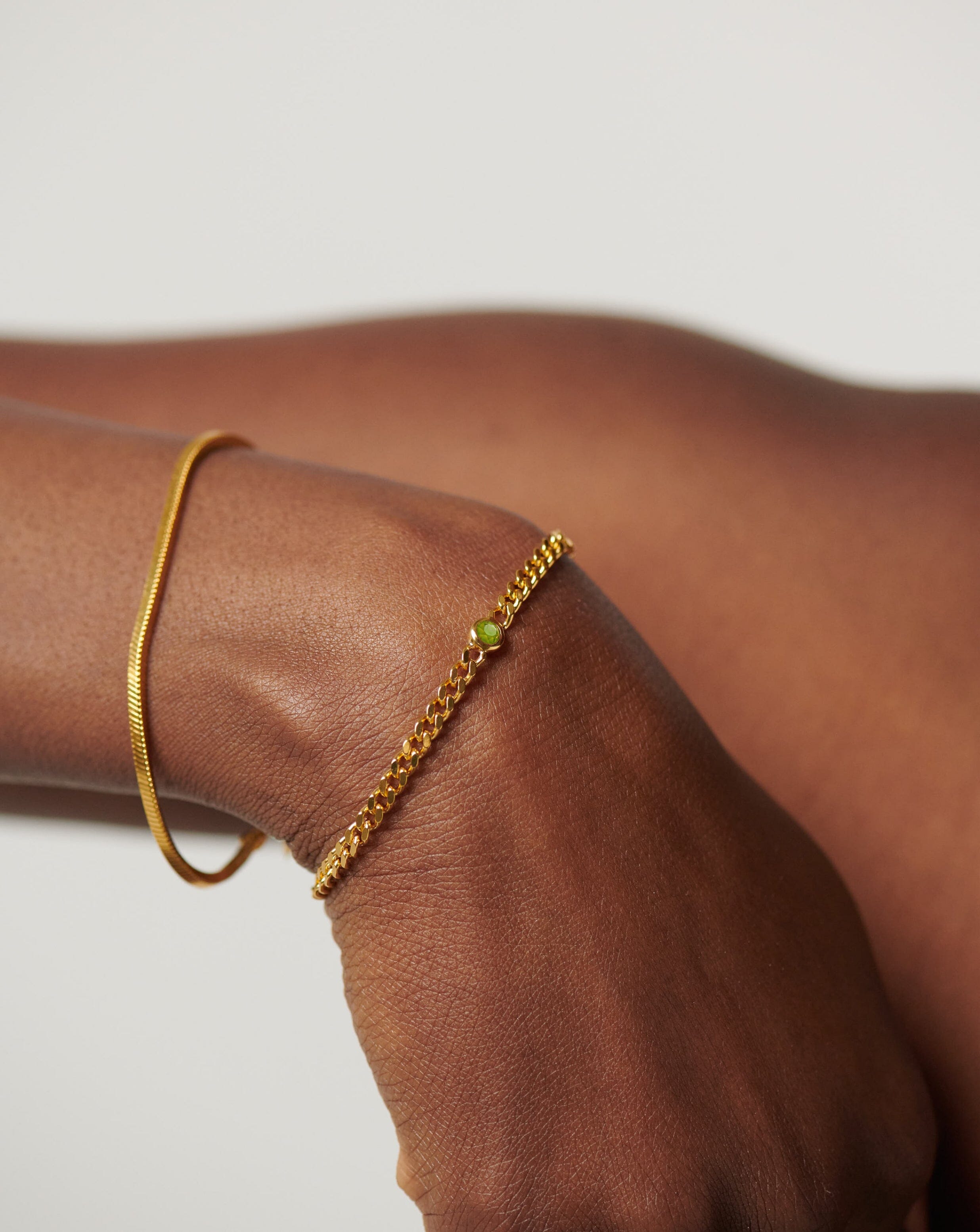 August Birthstone Peridot Bracelet for Women - 18k Gold Plated Vermeil Jewelry | Perfect Gift for Birthday, Anniversary & Special Occasions