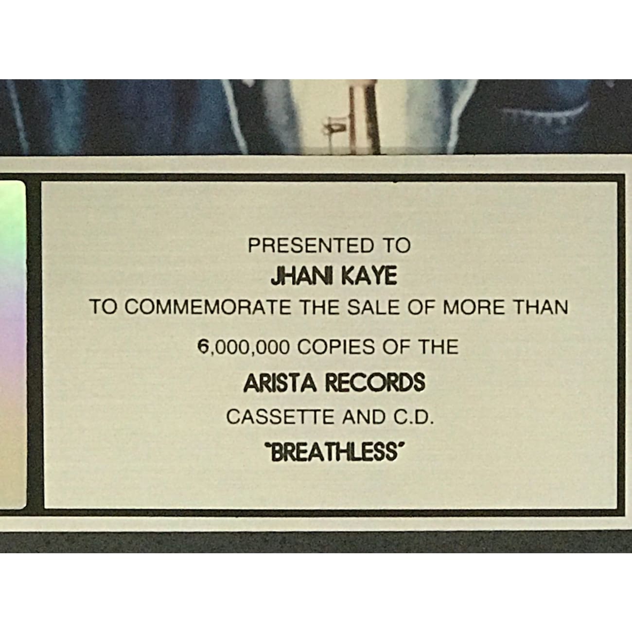 Kenny G Breathless 6x Multi-Platinum Album Award - RIAA Certified Music Achievement - Perfect for Display in Music Studios, Offices & Collector's Showcases