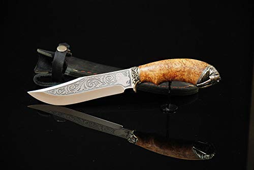 Custom Handmade Stainless Steel Author's Knife with Leather Sheath - Perfect for Hunting, Camping & Kitchen Use | Durable Walrus Design for Outdoor Enthusiasts