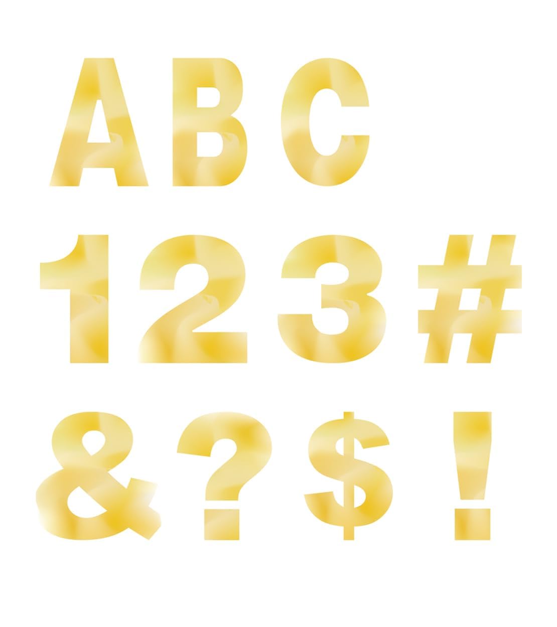 RHAWOM 4 Inch Gold Self-Adhesive Letter Stickers - Removable Alphabet, Numbers & Symbols for DIY Crafts, Wall Decor, Scrapbooking & Party Decoration (123 Sheets, Capital Letters)