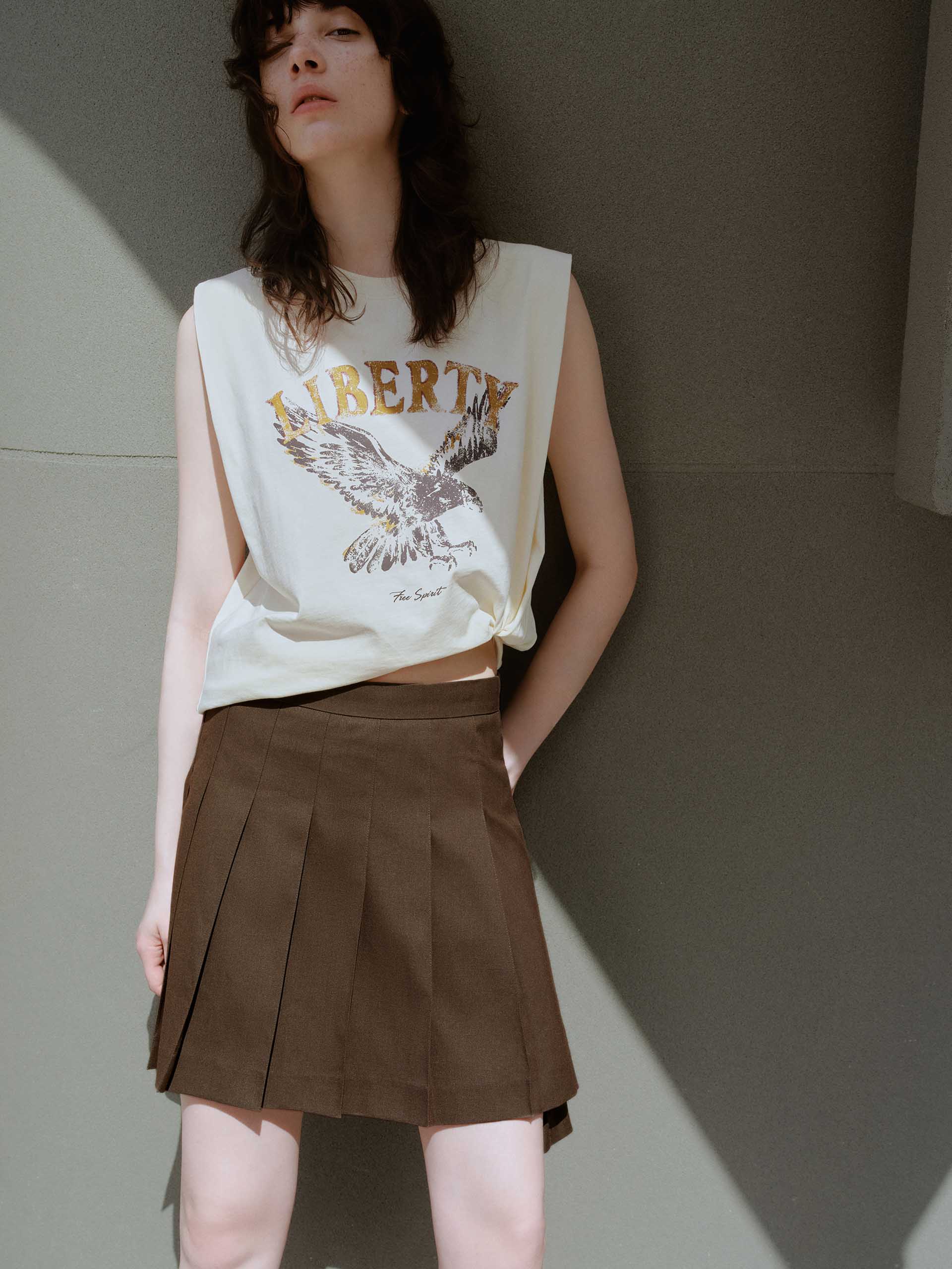 Elegant A-Line Pleated Skirt for Women - Flowy Midi Skirt with Waistband - Perfect for Office, Party & Casual Wear