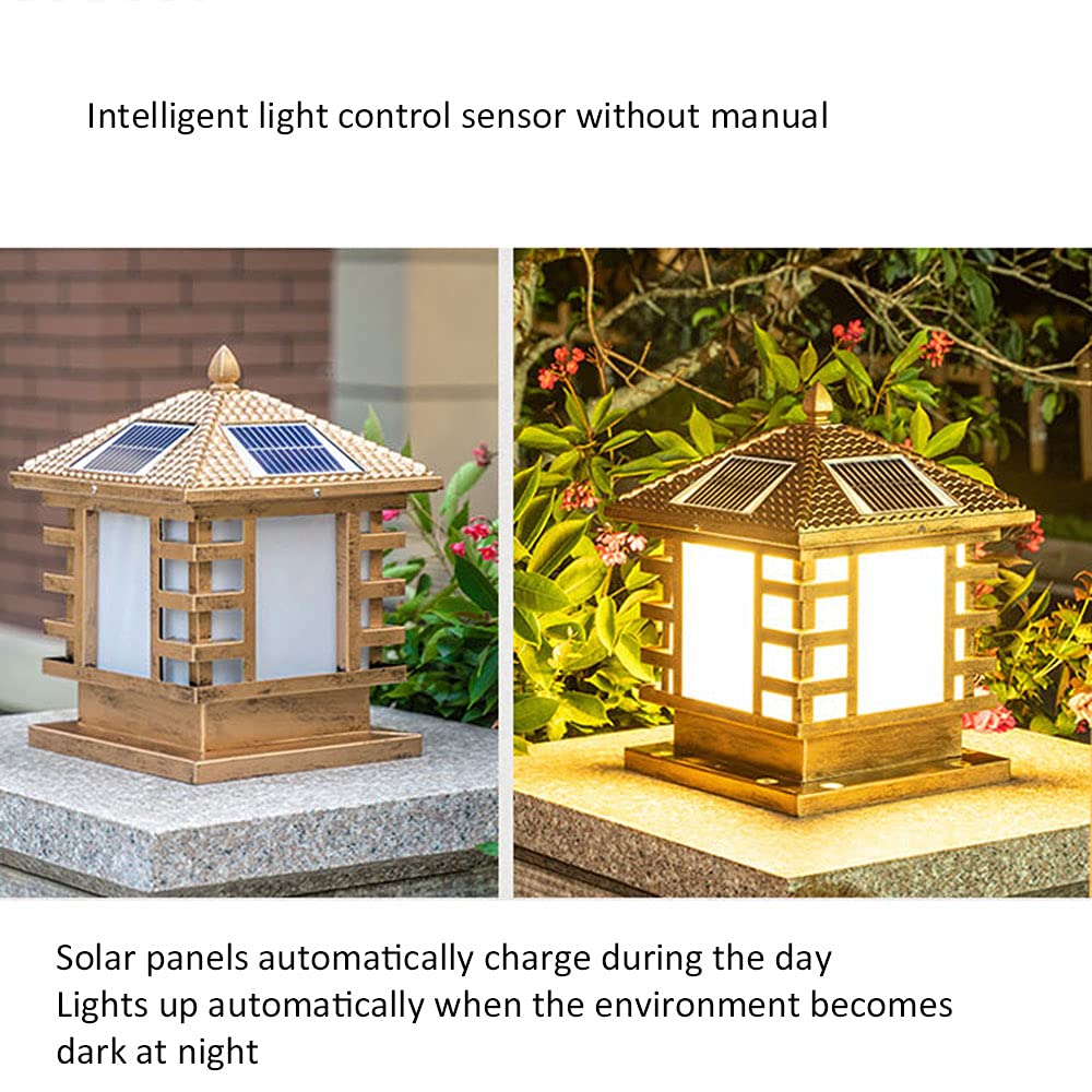 Solar Post Cap Lights Outdoor - Waterproof Square LED Fence Lighting for Patio, Porch, Garden, Deck & Gate - Durable Landscape Lamp for Columns, Walls & Pier Posts - Perfect for Villa, Yard & Pathway Illumination