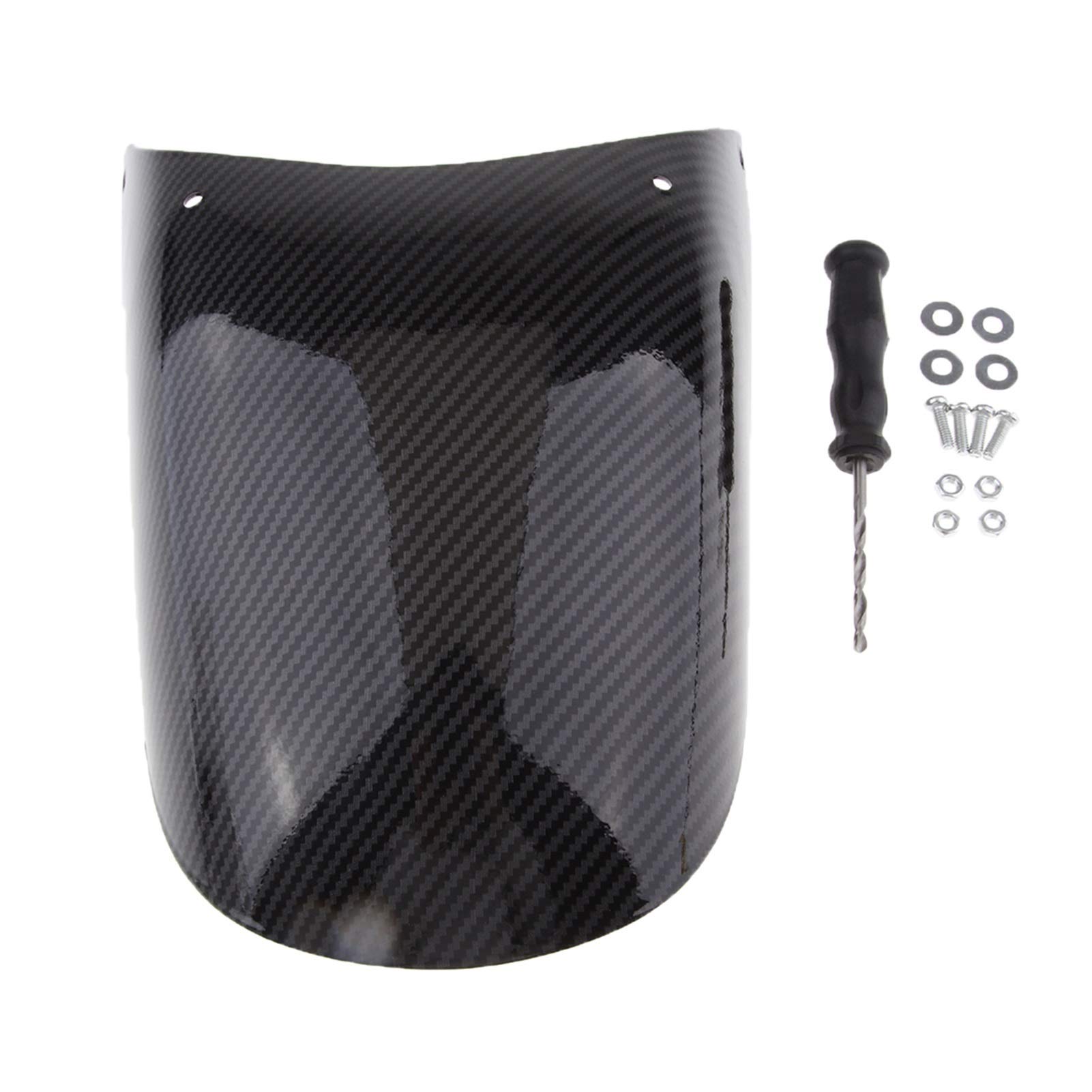 Carbon Fiber Motorcycle Front Fender Extender - Universal Fit for Off-Road Riding