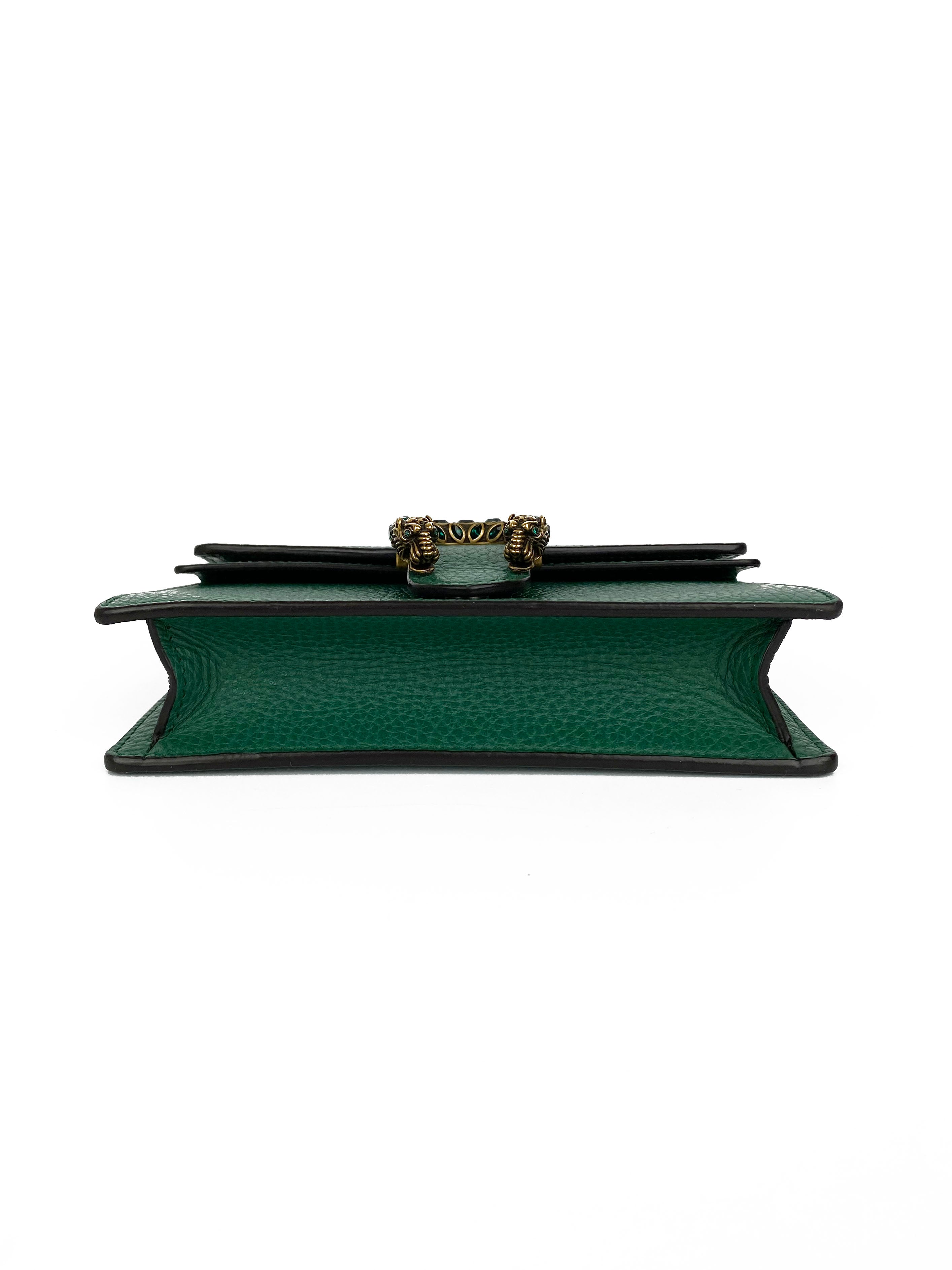 Gucci Green Super Mini Dionysus Bag - Stylish Leather Crossbody Purse for Women | Perfect for Parties, Dates & Everyday Use