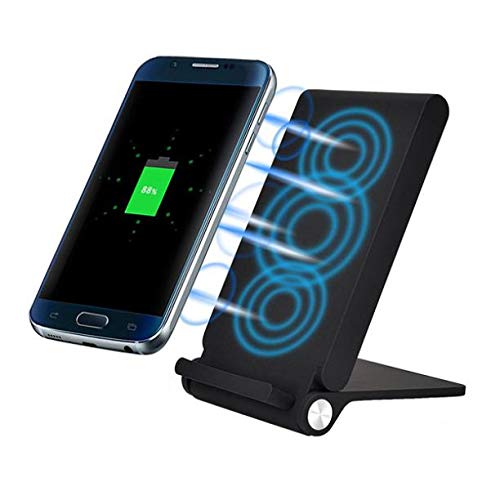 10W Fast Wireless Charger Stand - 3-Coil Folding Charging Pad for LG Velvet 5G, V30, G6 | Slim Design for Bedside, Office & Travel Use