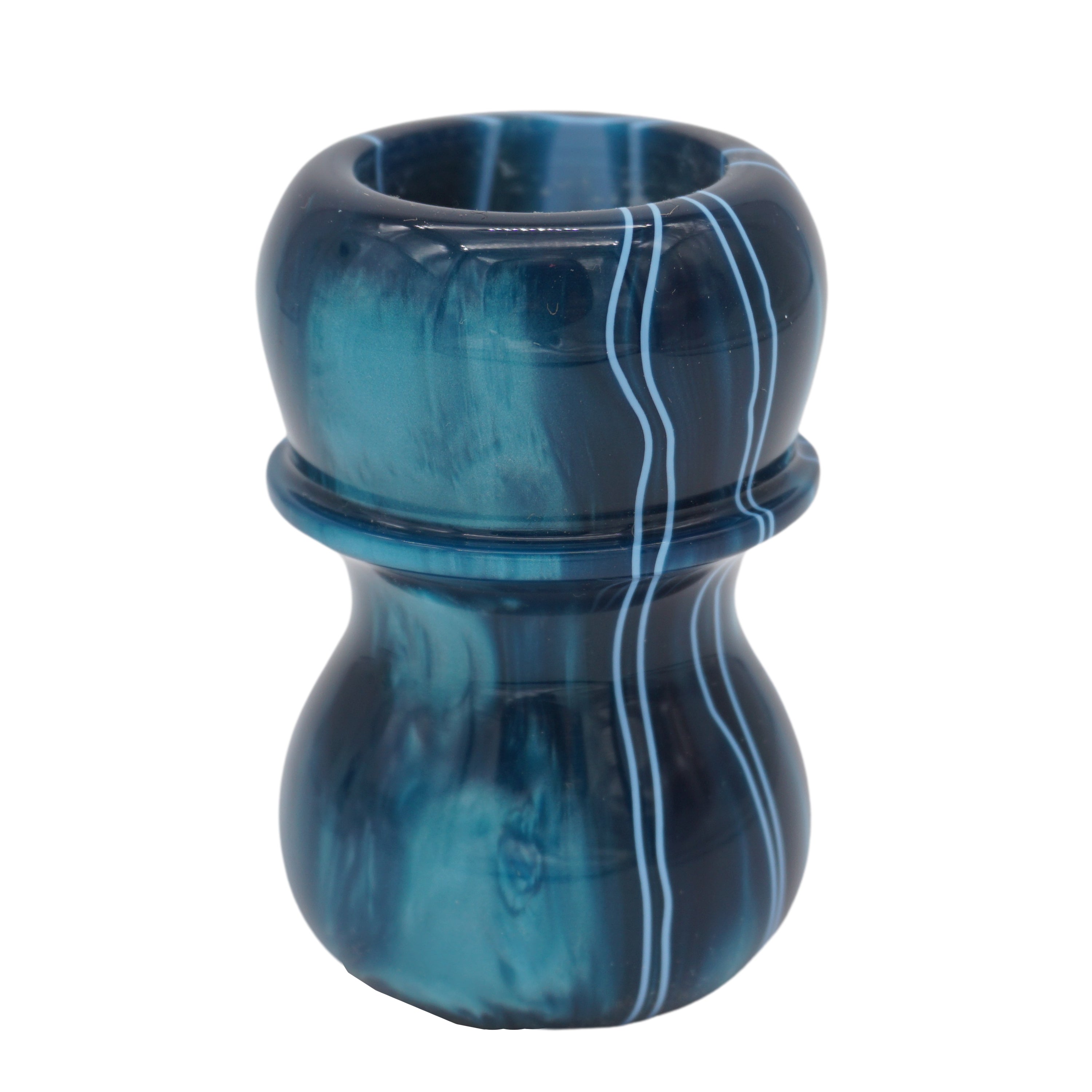 Premium Ocean Waves Handcrafted Shaving Brush Handle - Fits 24mm & 26mm Knots - Perfect for Wet Shaving & Grooming Gifts - Ideal for Barbershop & Home Use