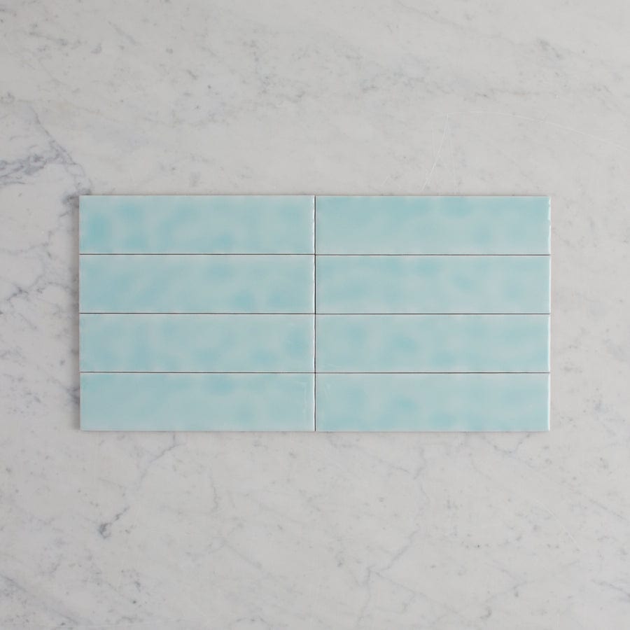 Premium Newport Gloss Mini Subway Duck Egg Blue Ceramic Tile - Perfect for Kitchen Backsplash, Bathroom Walls & DIY Home Decor Projects