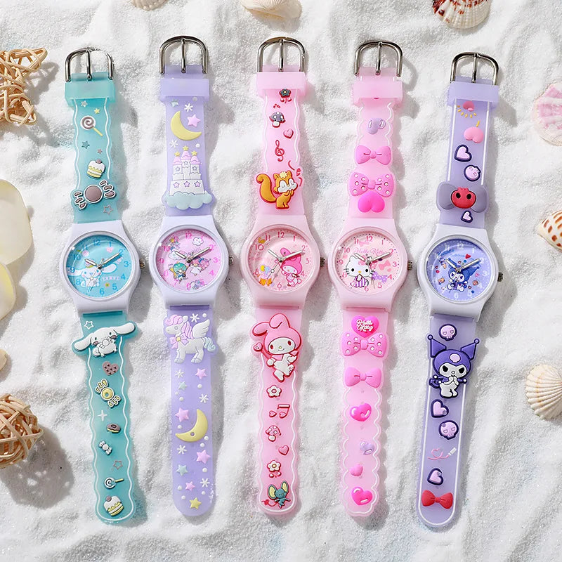 Sanrio Hello Kitty Anime Wrist Watch for Women & Girls - Cute Pink Digital Watch with Adjustable Band, Perfect for School, Work, and Everyday Fashion Accessory