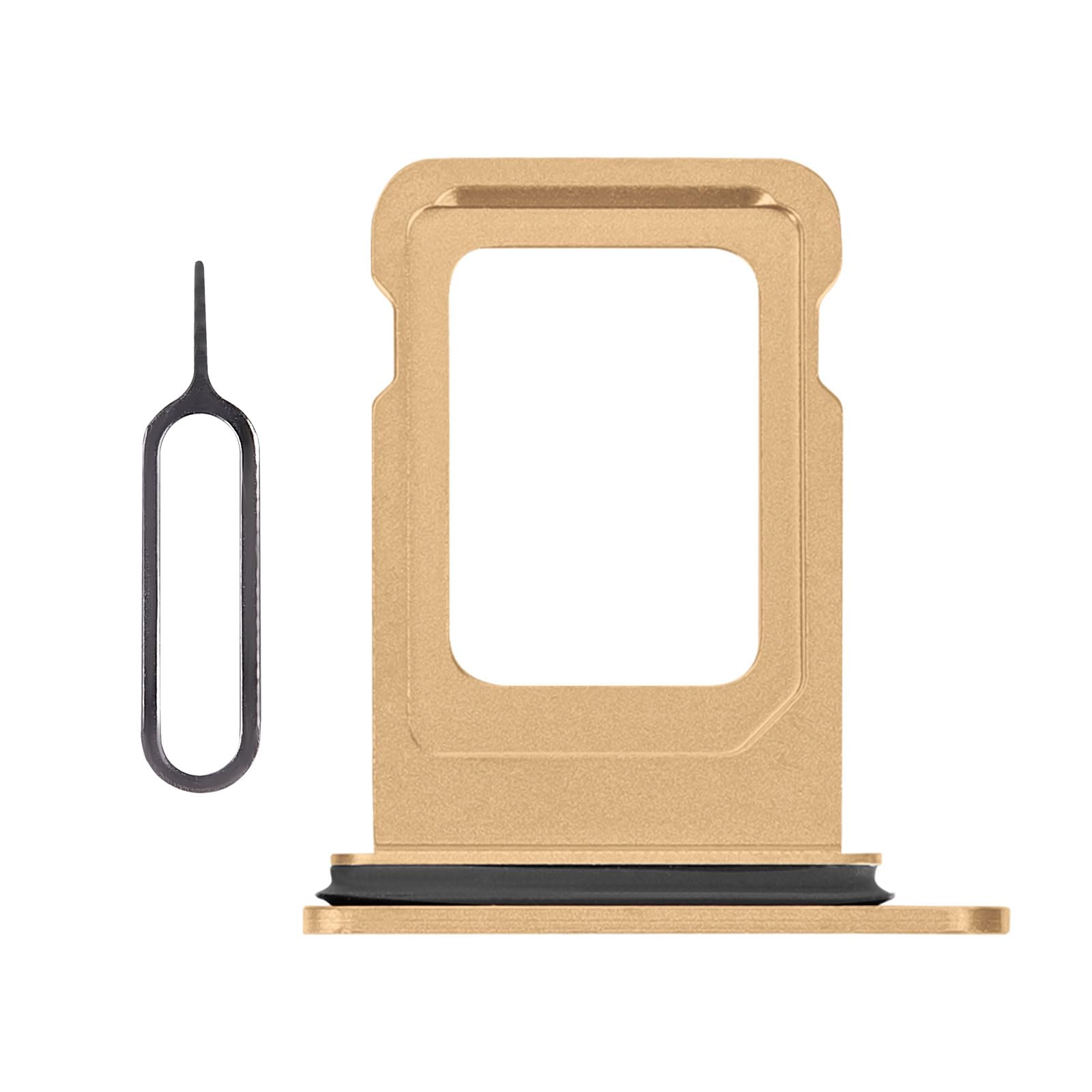 Original iPhone 12 Pro Max Gold SIM Card Tray Holder Replacement - Compatible with A2342 A2410 A2411 A2412 Models | Waterproof Rubber Ring & SIM Ejector Tool Included | Perfect for Travel, Business & Everyday Use