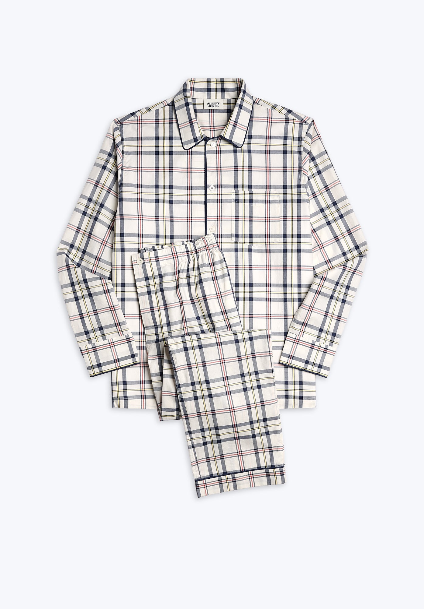 Henry Pajama Set in Madras Plaid - Soft Cotton Sleepwear for Men & Women - Perfect for Lounging, Travel & Cozy Nights at Home
