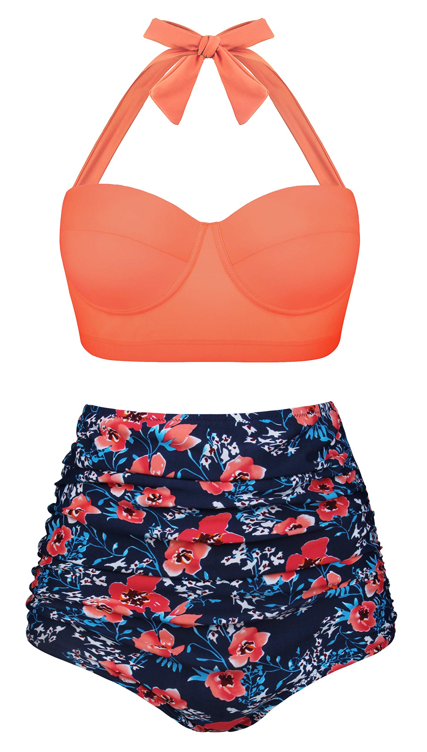 Angerella Women's Vintage Polka Dot High Waisted Bikini Set - Retro Swimwear for Beach, Pool & Summer Vacations