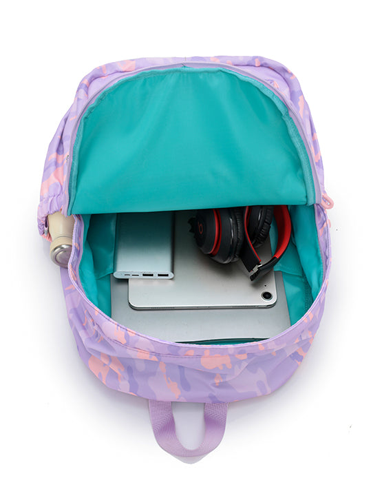 Tosca TCA948 Camo Kids Backpack for School & Travel - Durable Purple Backpack for Boys & Girls - Perfect for Daycare, Hiking & Outdoor Adventures