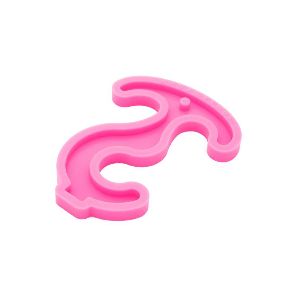 Hook Style Silicone Molds - Curved Door Opener Tools Keychain for Epoxy Resin & Clay Crafts | DIY Non-Contact Keychain Mold for Elevator Buttons, Door Handles | Perfect for Home, Office & Public Spaces Safety