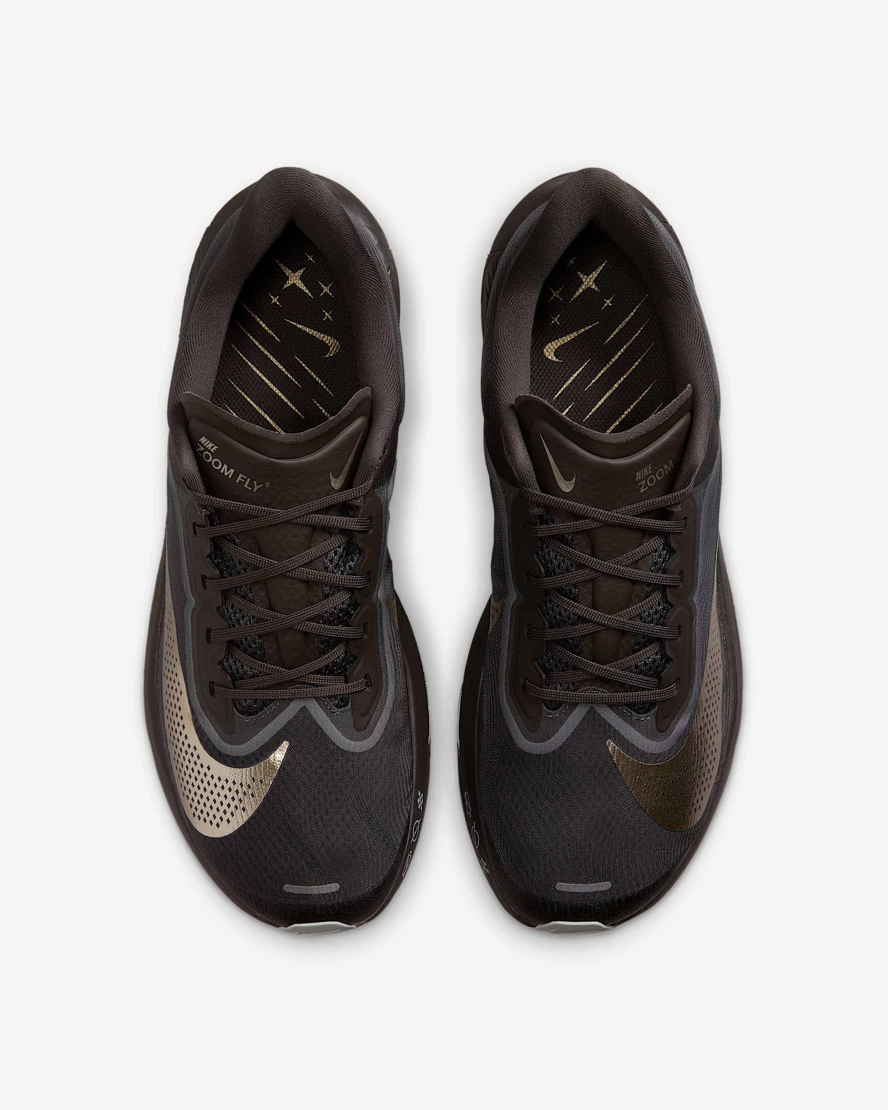 Nike Zoom Fly 6 Running Shoes for Men - Medium Ash/MTLC Gold Grain - D Width - Lightweight Cushioned Road Running & Training Shoes for Marathon, Jogging, and Gym Workouts