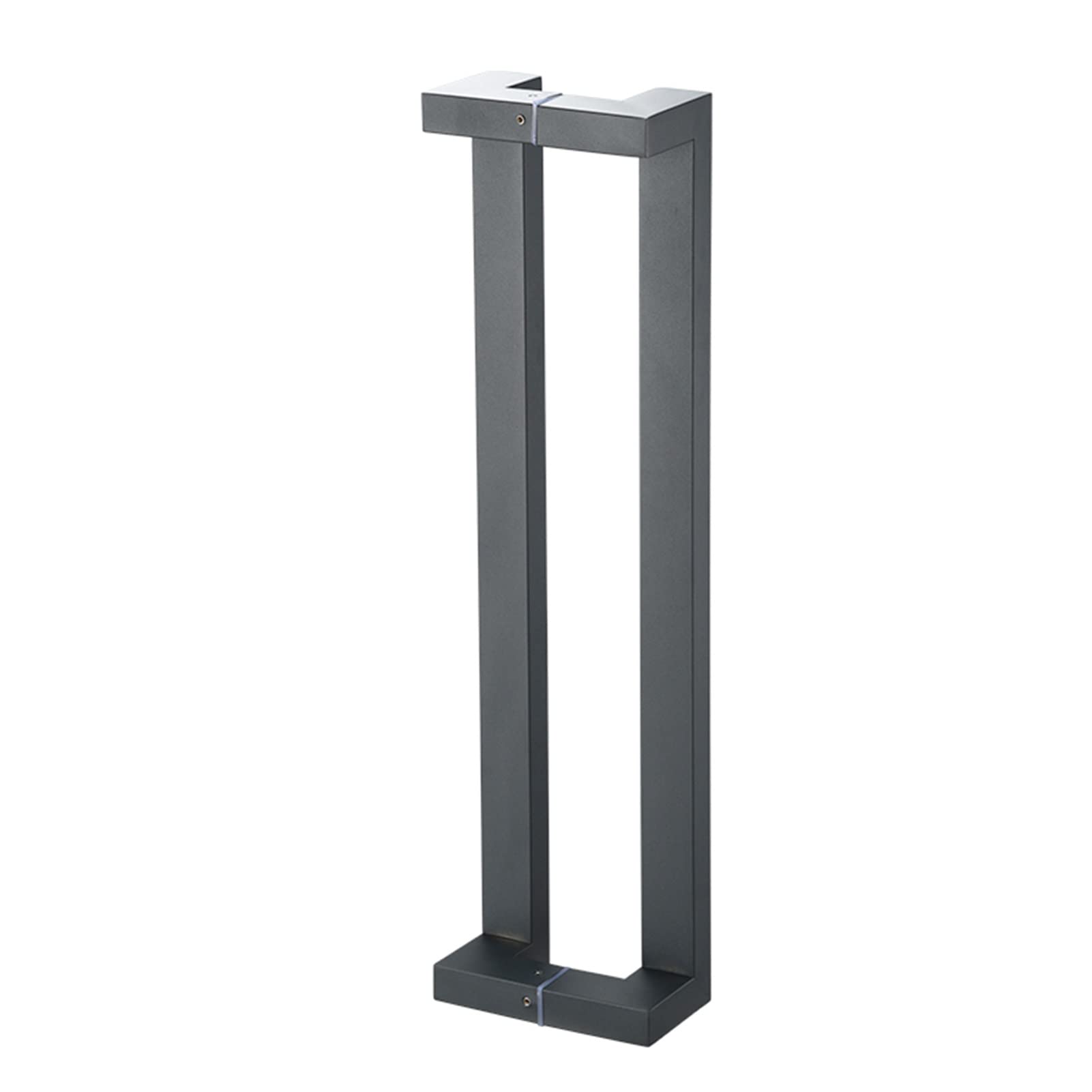 Double Sided H-Shape Sliding Door Handle - 47 Inch Rectangle Pull Handle for Wooden/Glass/Barn Doors - Gray Finish - Perfect for Home Entry, Closet & Room Divider Doors