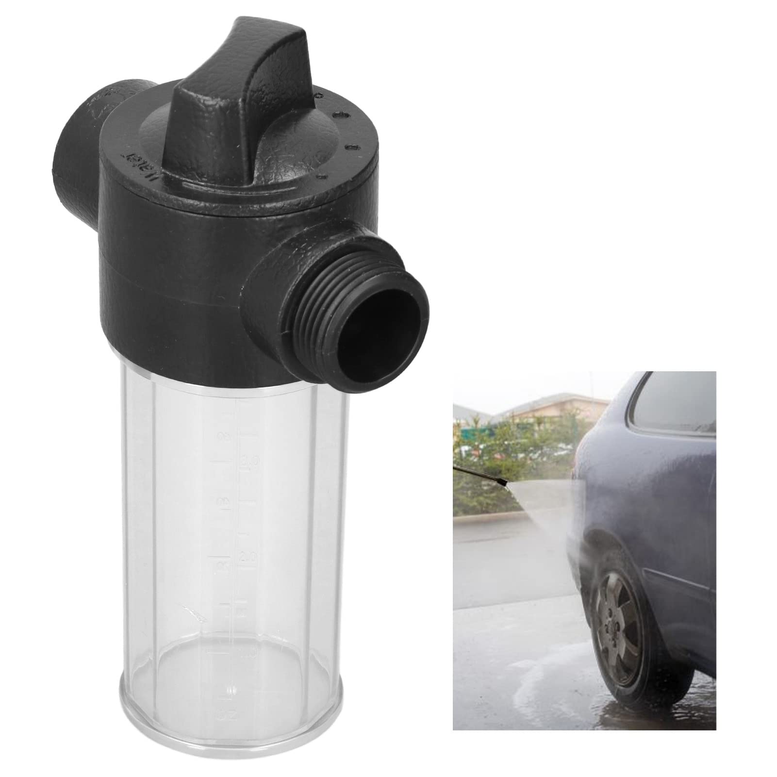 Premium Car Wash Foam Gun with 100ML Foam Bottle - High Pressure Foam Sprayer Attachment for Garden Hose - Ideal for Car Washing, Motorcycle Cleaning & Household Use
