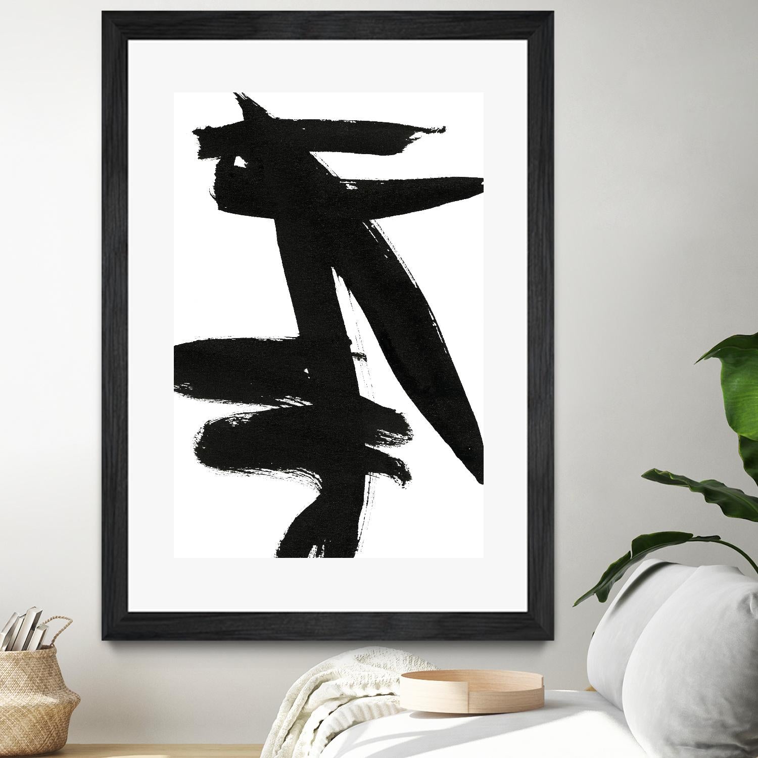 Abstract Black and White Wall Art Canvas Painting - Modern Home Decor for Living Room, Bedroom & Office | Premium Composition in Black and White 9