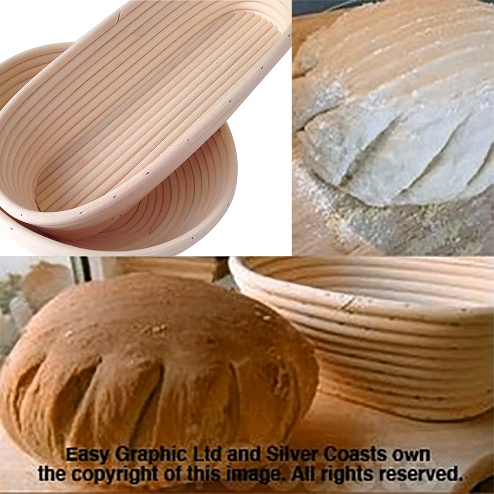 Large Oval Bread Proofing Basket - Rattan Banneton Brotform Dough Rising Basket (Size#7, 35x14x7cm) - Perfect for Artisan Sourdough, Homemade Bread Baking & Professional Bakeries