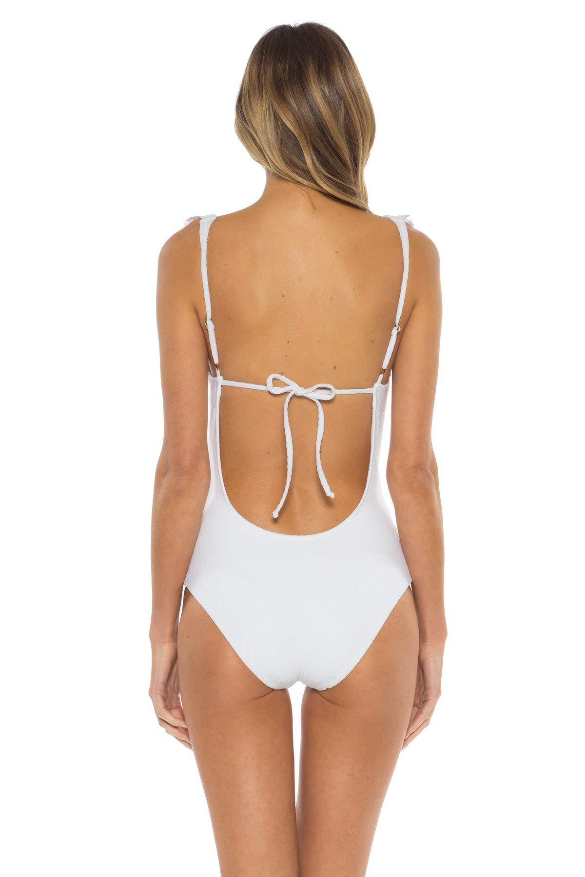 Becca by Rebecca Virtue Angelic White One-Piece Swimsuit MD | Sexy Women's Bathing Suit for Beach & Pool | Perfect for Summer Vacations & Resort Wear