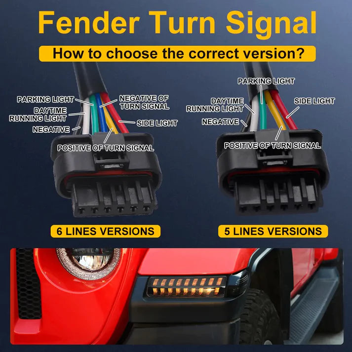 Best LED Fender Lights & Tail Lights Combo Kit for Jeep Gladiator JT 2020-2023 - Waterproof Off-Road Lighting for Night Driving & Adventure