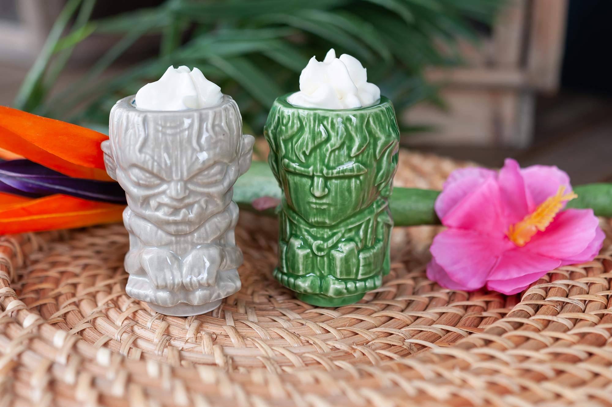 Lord of the Rings Tiki Shot Glasses - Frodo & Gollum Ceramic Mug Set for Collectors & Movie Nights