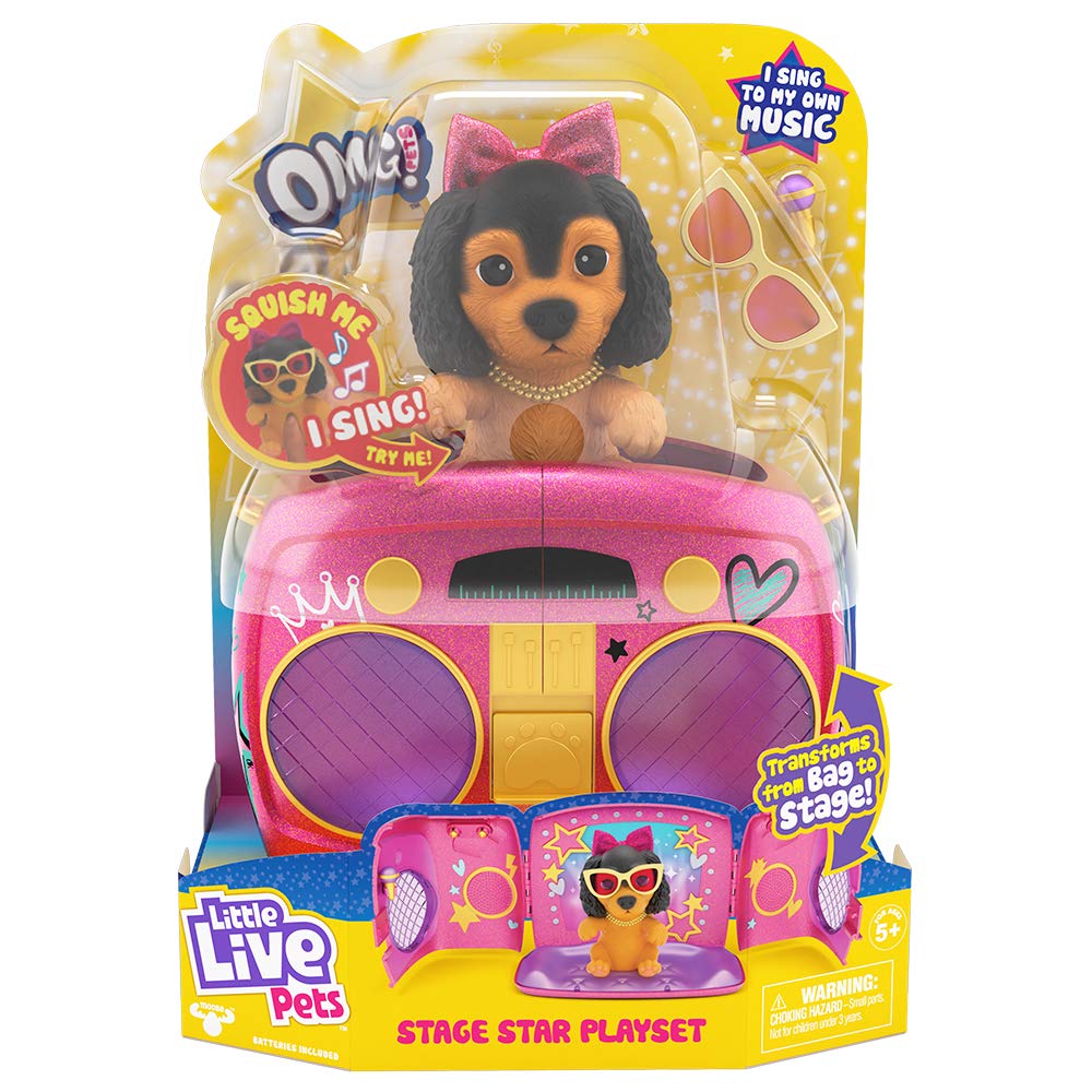 Little Live Pets OMG Pup Star Interactive Playset - Singing & Dancing Toy Dog for Kids Ages 5+ | Perfect Birthday Gift & Pretend Play Companion