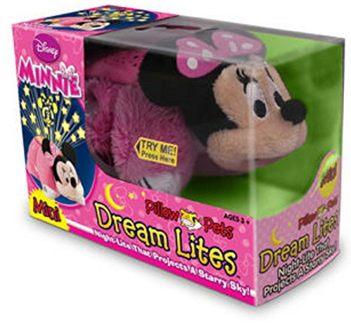 Disney Dream Lites Minnie Mouse Plush Pillow Pet - Soft Stuffed Animal Toy for Kids, Girls & Boys | Bedtime Companion, Night Light & Cuddle Buddy for Nursery, Bedroom & Travel