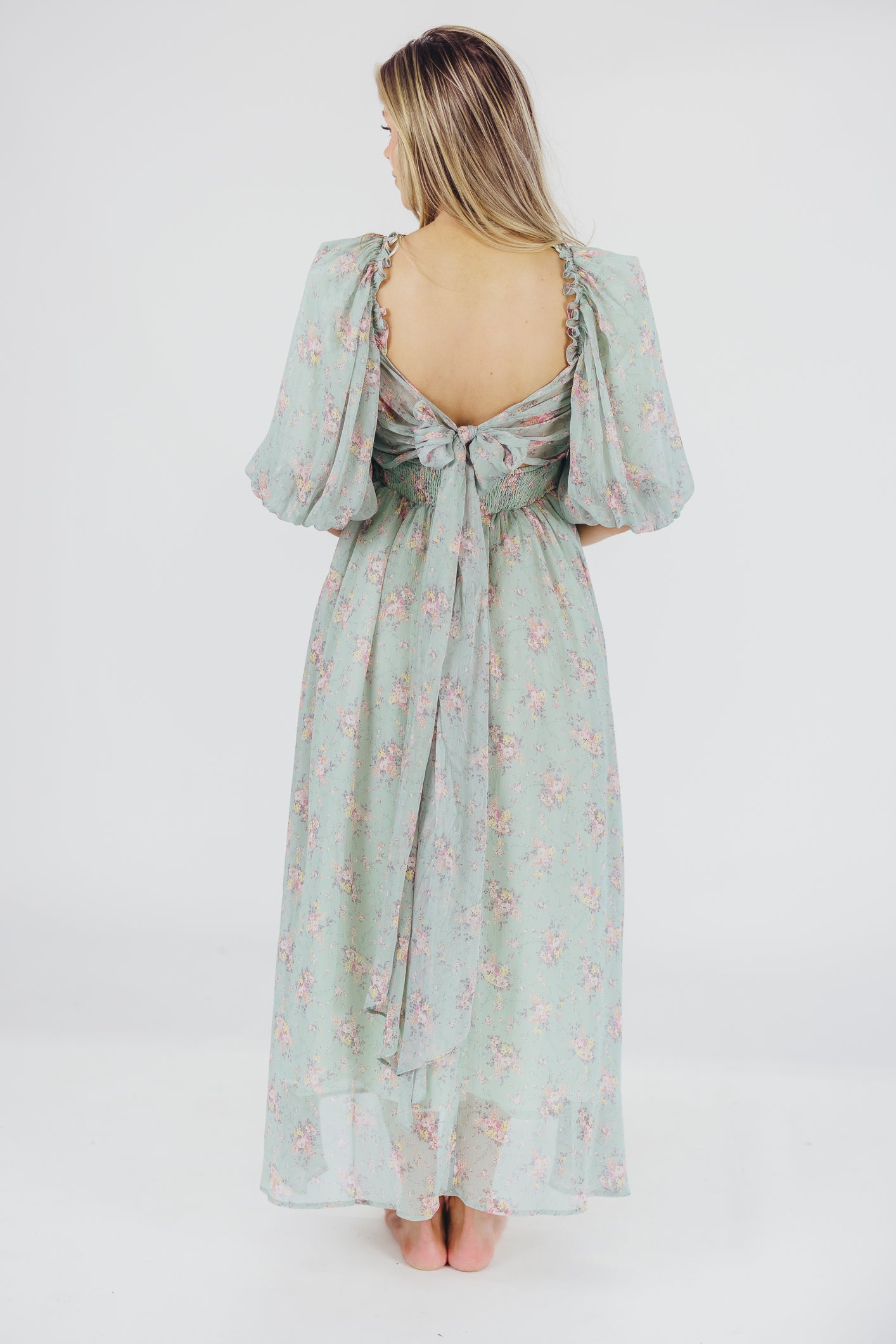 Melody Maxi Dress in Turquoise Floral - Bump Friendly Maternity Dress & Inclusive Sizing (S-3XL) | Perfect for Beach Vacations, Summer Weddings & Boho Chic Outfits