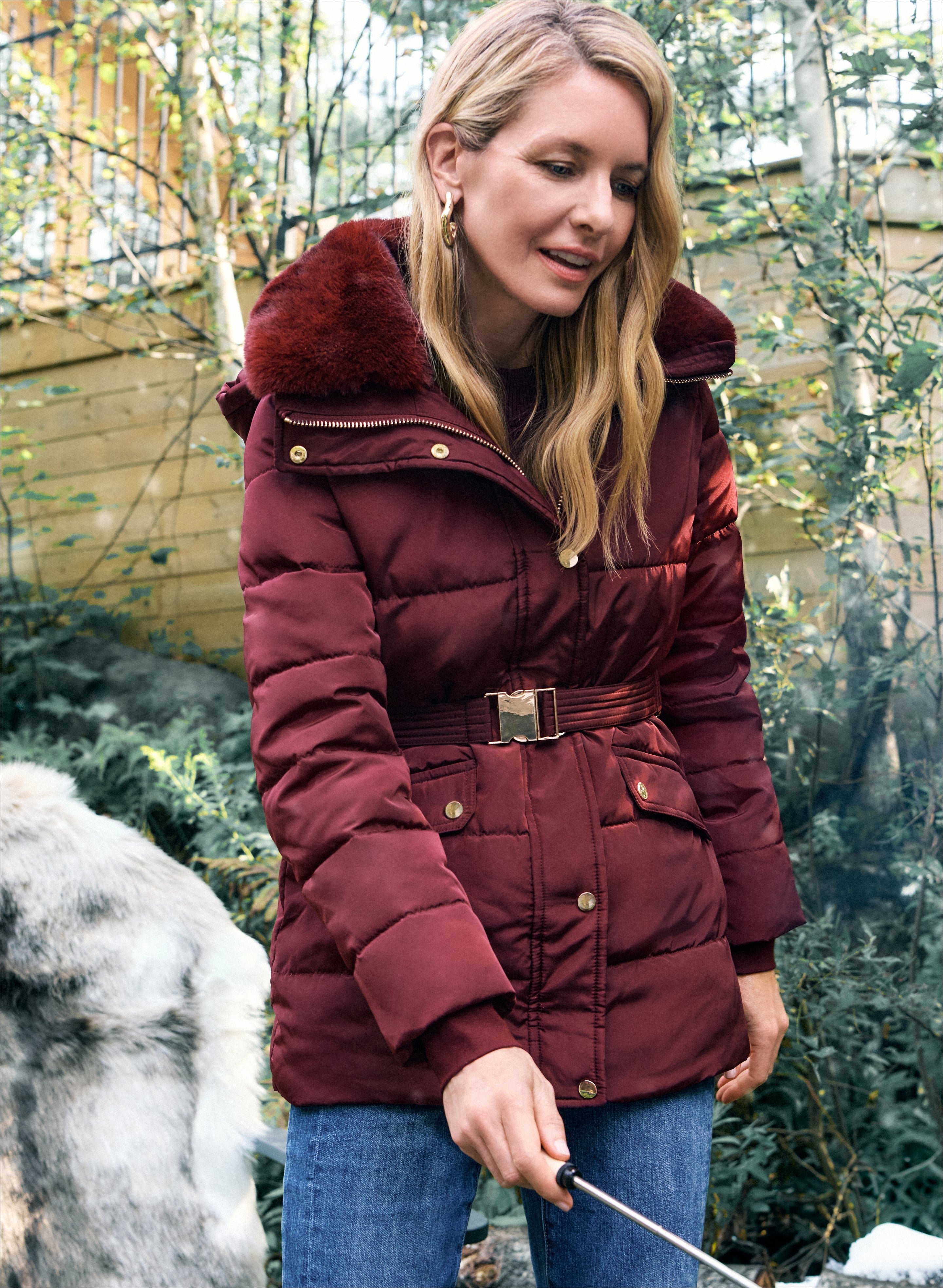 Women's Faux Fur Trim Winter Coat - Warm Long Hooded Jacket for Cold Weather - Perfect for Outdoor Activities & Casual Wear