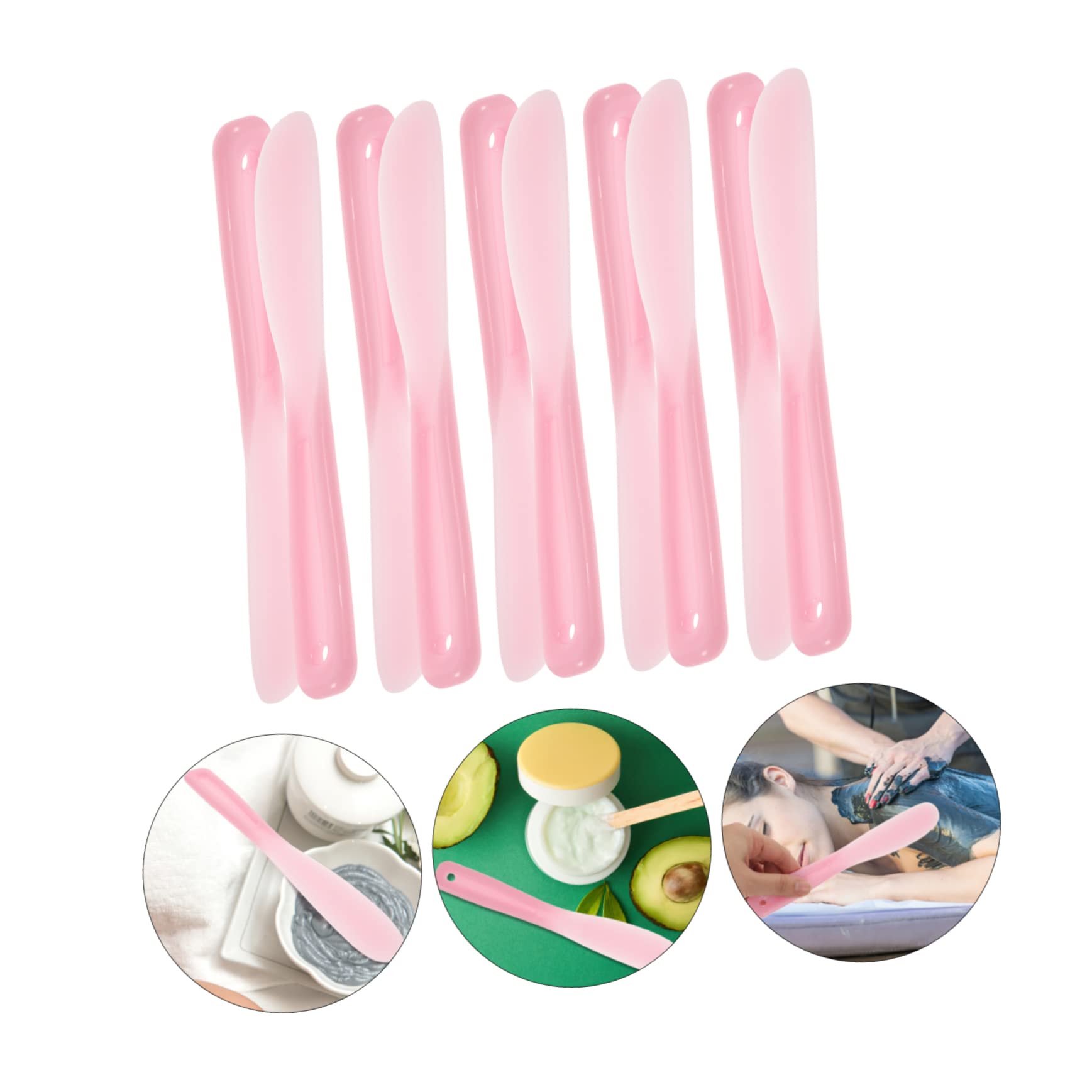 10pcs Silicone Makeup Spatulas - Reusable Cosmetic Mixing Tools for Foundation, Creams & Lotions - Perfect for DIY Beauty, Nail Art & Professional Makeup Application
