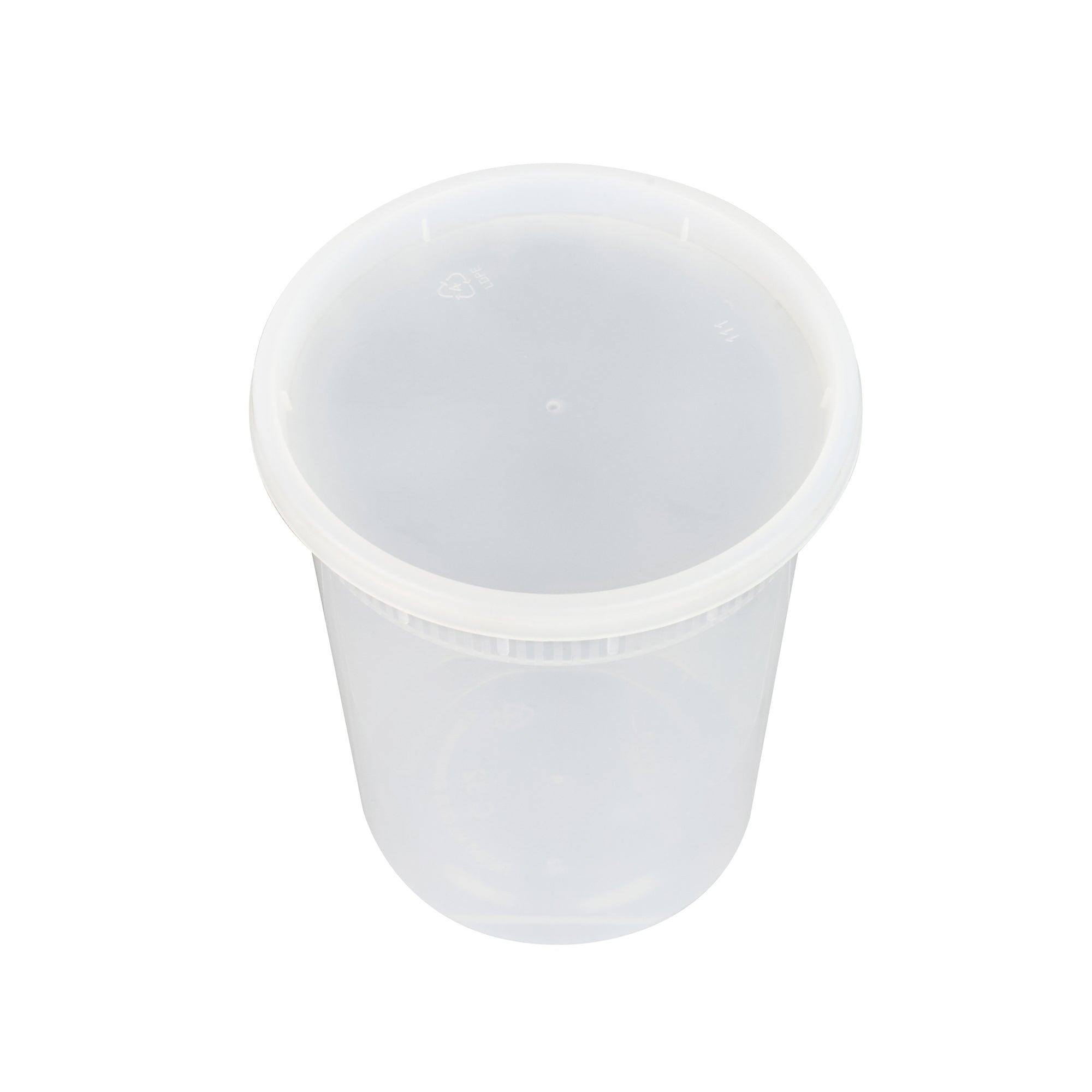 32 oz Round Clear PP Microwave-Safe Soup Containers with Lids (25-Pack) – 4.5