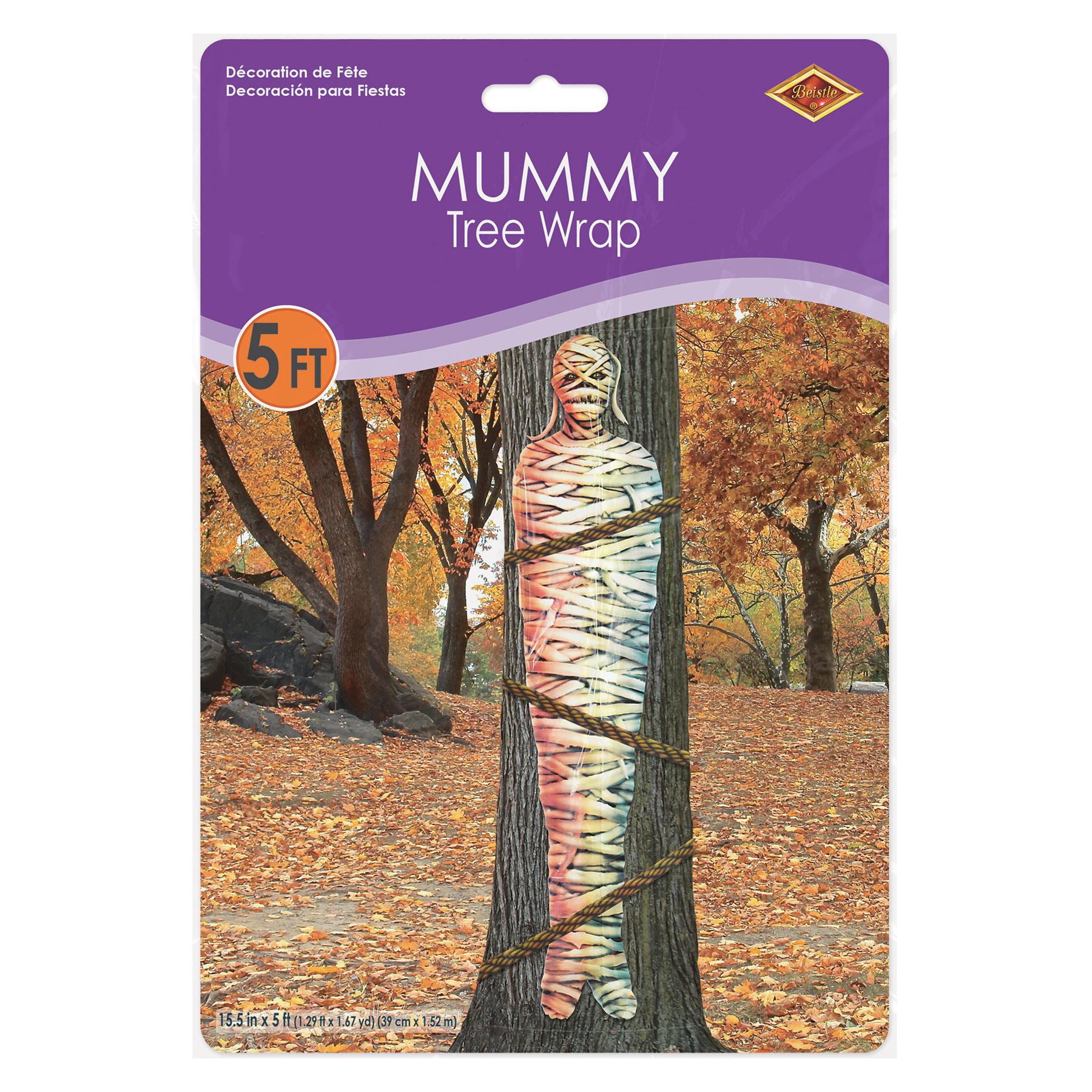 12 Pack Beistle Halloween Mummy Tree Wrap Decorations - Spooky Outdoor & Indoor Party Decor for Halloween, Yard, Porch, and Haunted House Themes