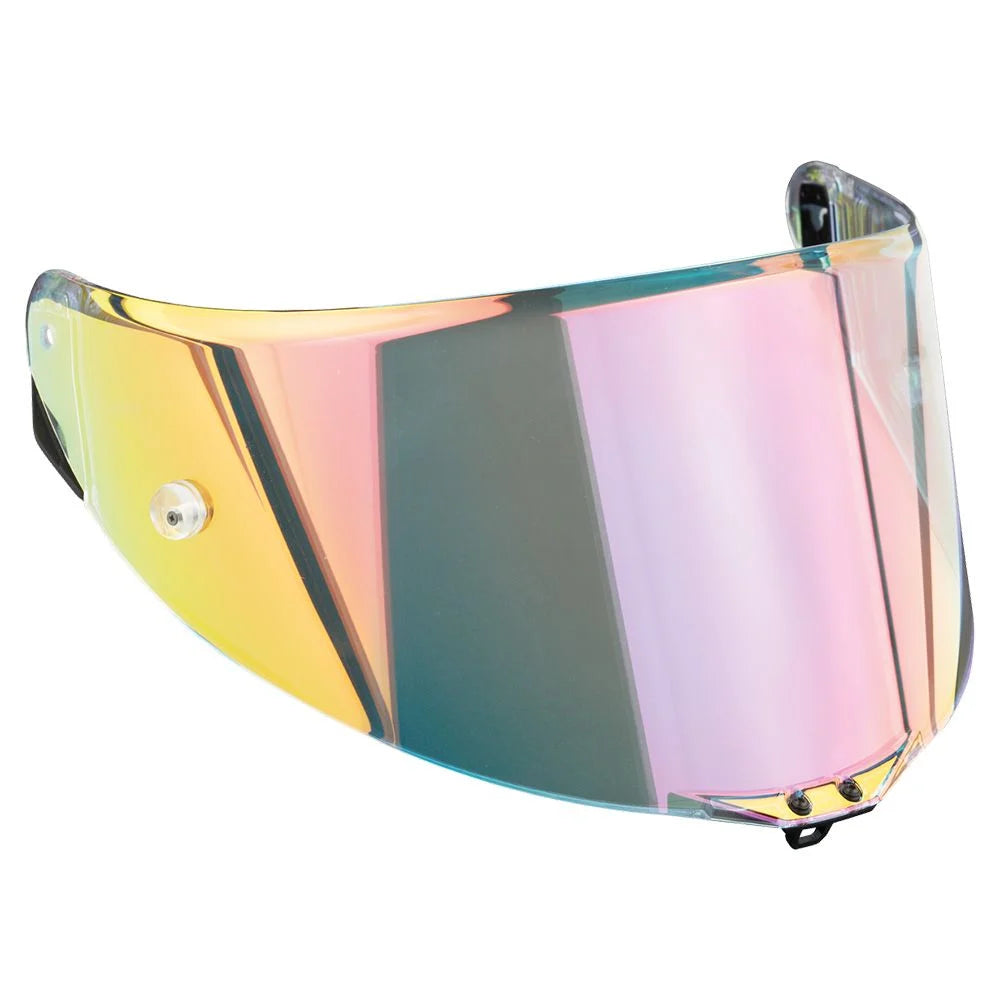 AGV Race 3 Motorcycle Helmet Visor - ECE 22.06 Certified Rainbow Tinted Shield for Racing & Street Riding - Enhanced Visibility & UV Protection