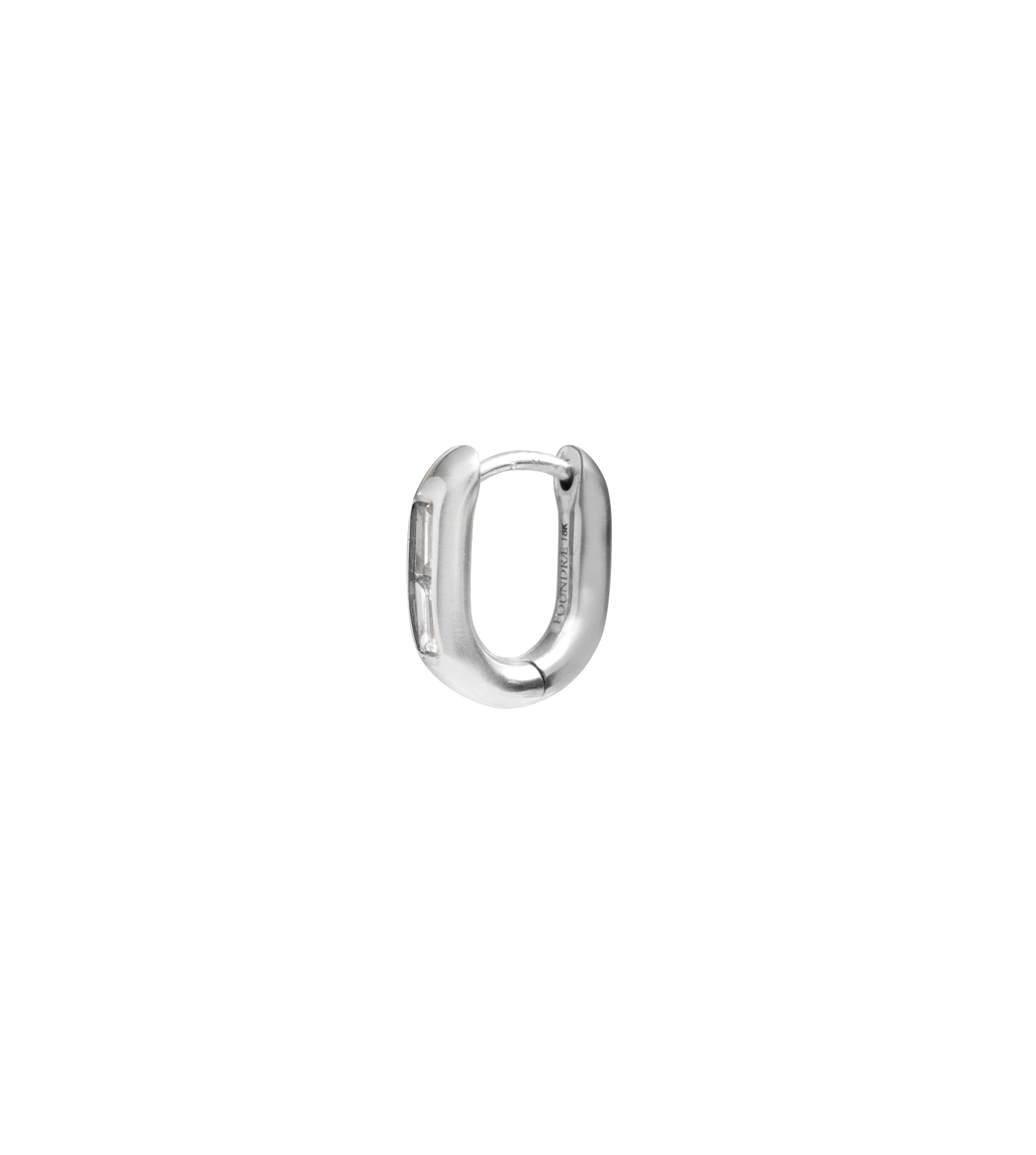 Petite Baguette Diamond Stud Earrings in 14K White Gold - Elegant & Dainty Jewelry for Women, Perfect for Weddings, Parties & Everyday Wear