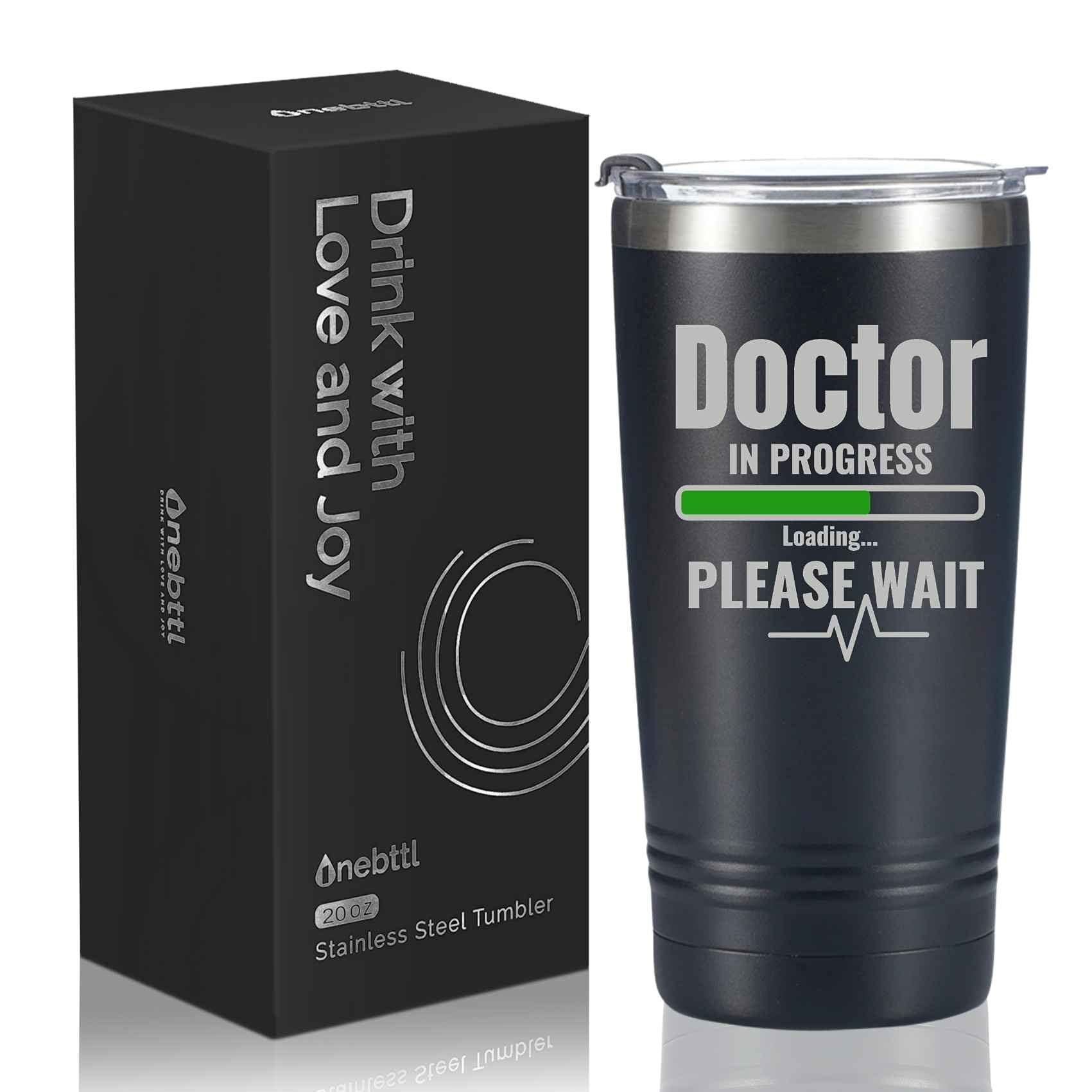 20oz Engraved Stainless Steel Insulated Travel Mug - Perfect Doctor Gift for Med School Graduation, Birthday & Christmas - Keeps Drinks Hot/Cold for Hours - Ideal for Hospital Shifts, Clinics & Study Sessions